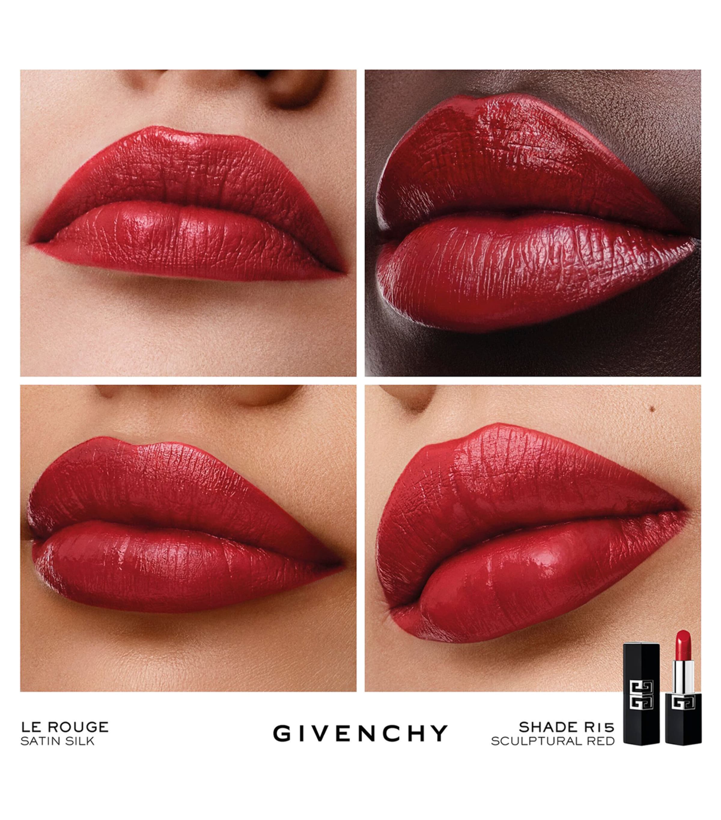 Givenchy Le Rouge Satin Silk High-Definition Lipstick Sculptural Red Image 2