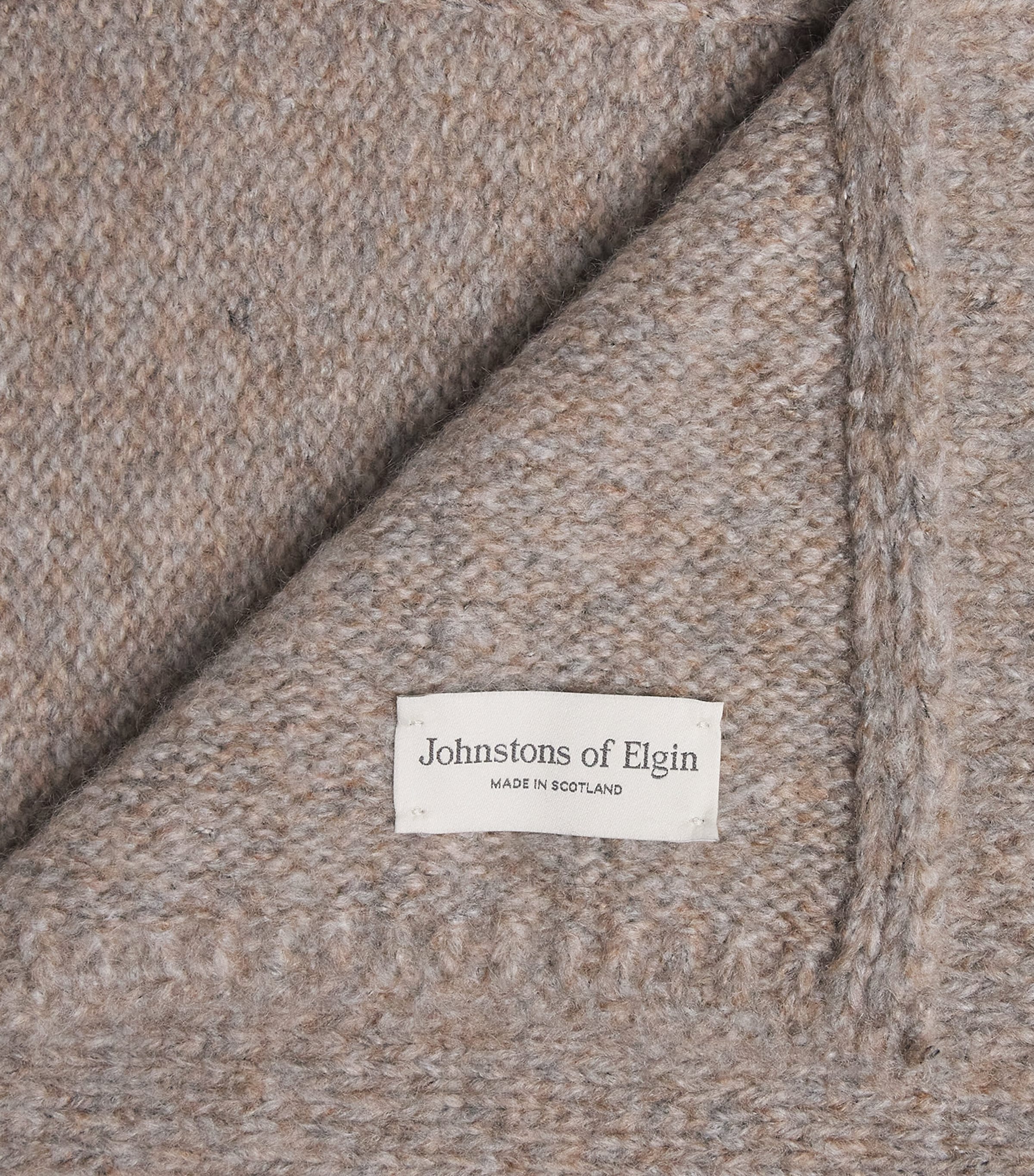 Johnstons Of Elgin Brushed Cashmere Beanie and Scarf Set Ash Image 5