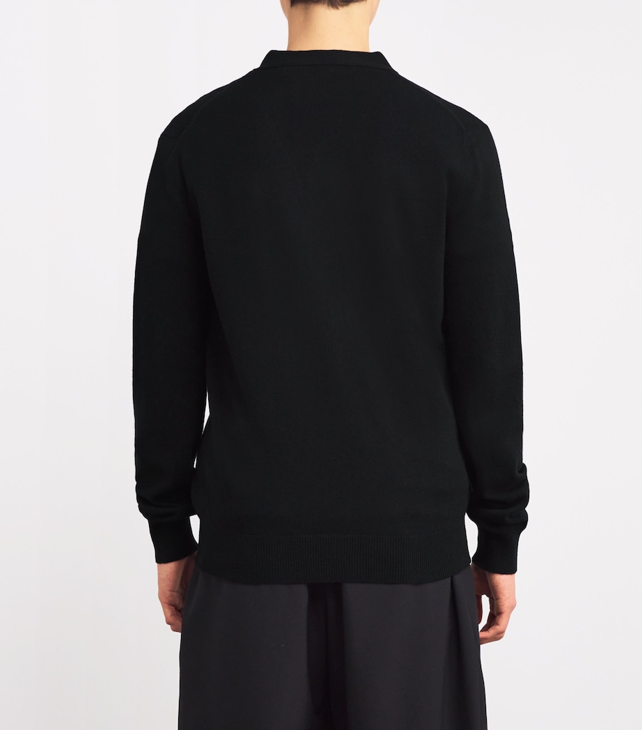 Wool Heart Cardigan BLACK Image 4