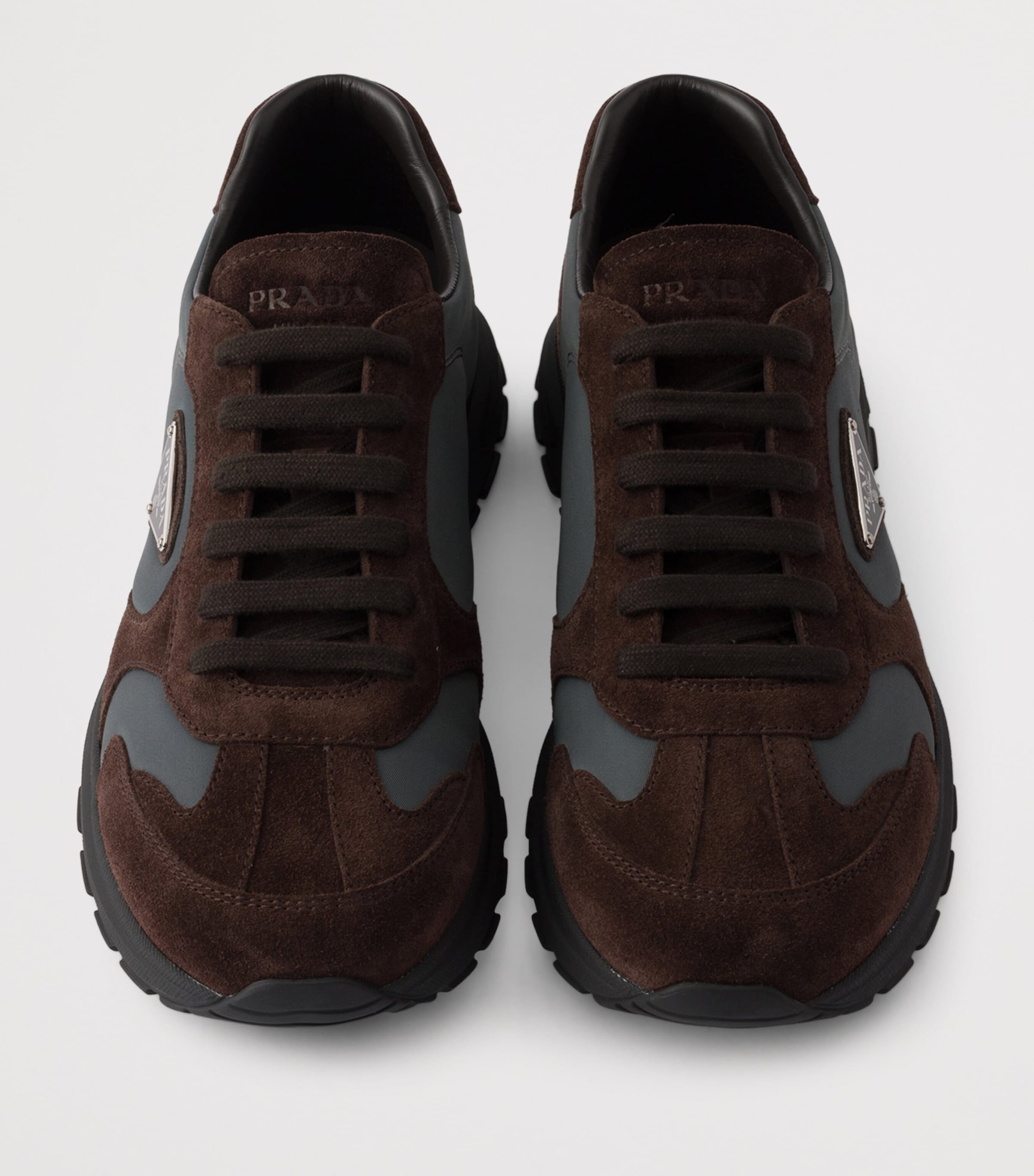 Re-Nylon and Suede Prax 2.0 Low-Top Sneakers F05BL Image 4