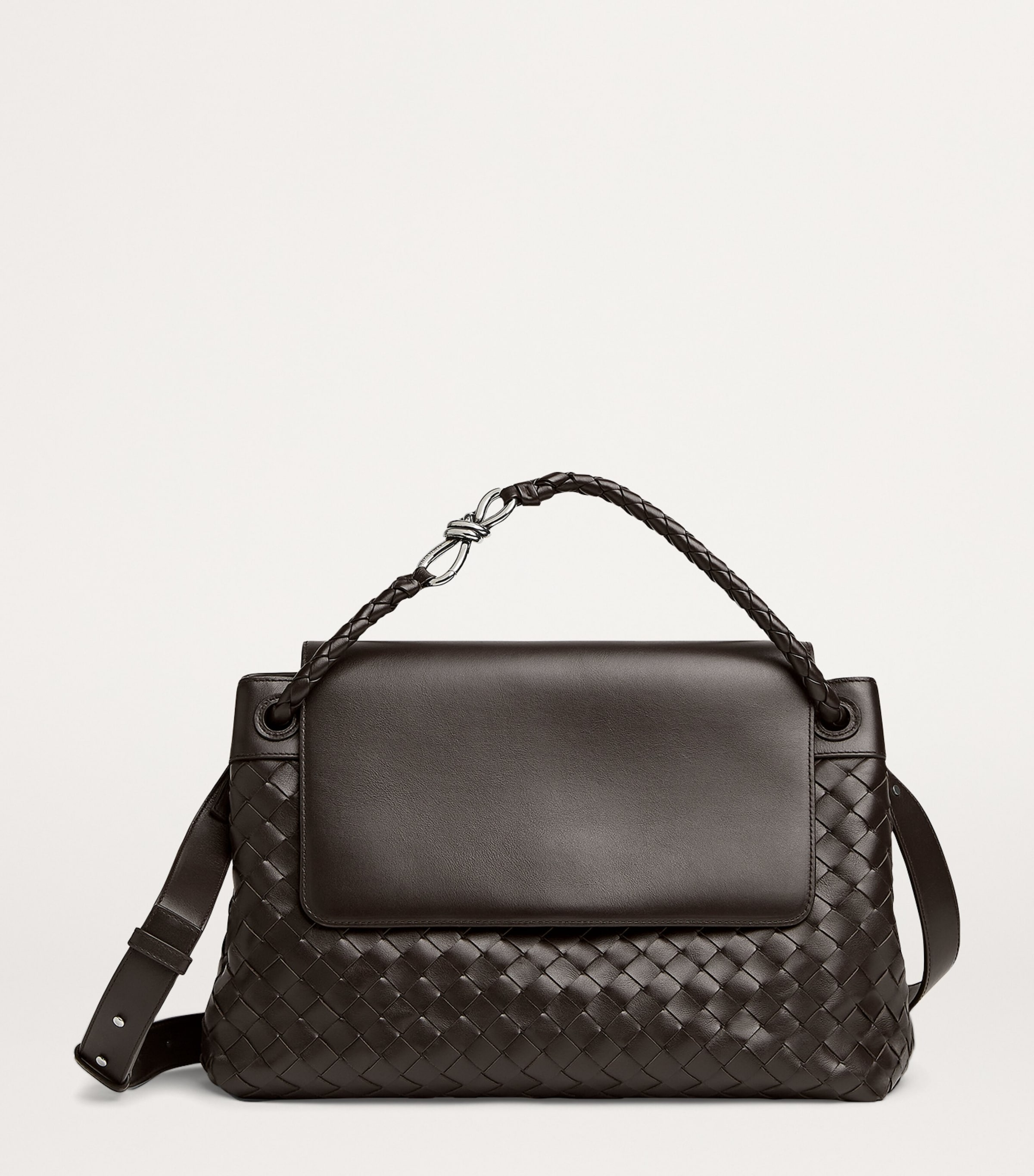 Bottega Veneta Medium Leather Andiamo Messenger Bag | Harrods US
