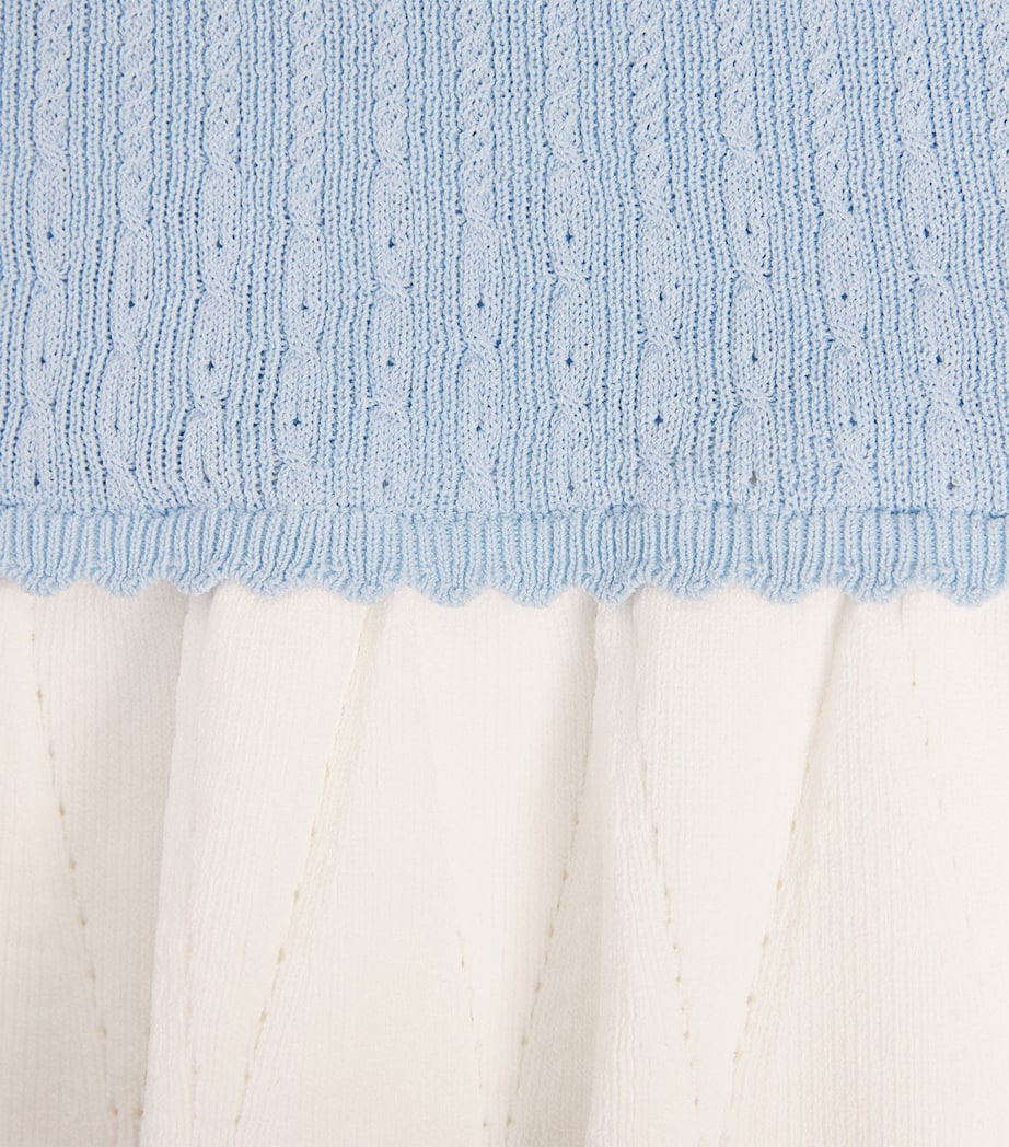 Claudie Pierlot Womens Knitted Pointelle Tank Top Cloud Blue Image 6