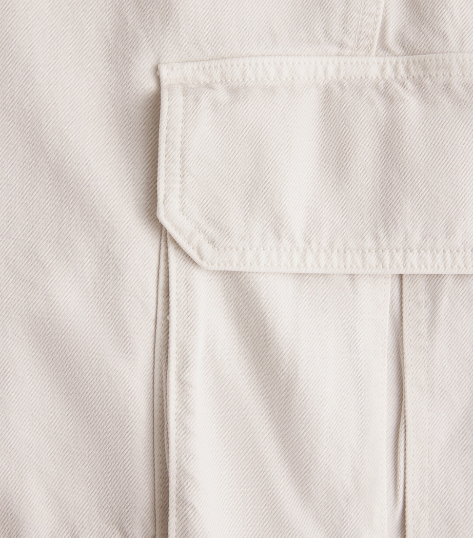 AGOLDE Womens Ambika Cargo Trousers Boen Bone Image 6