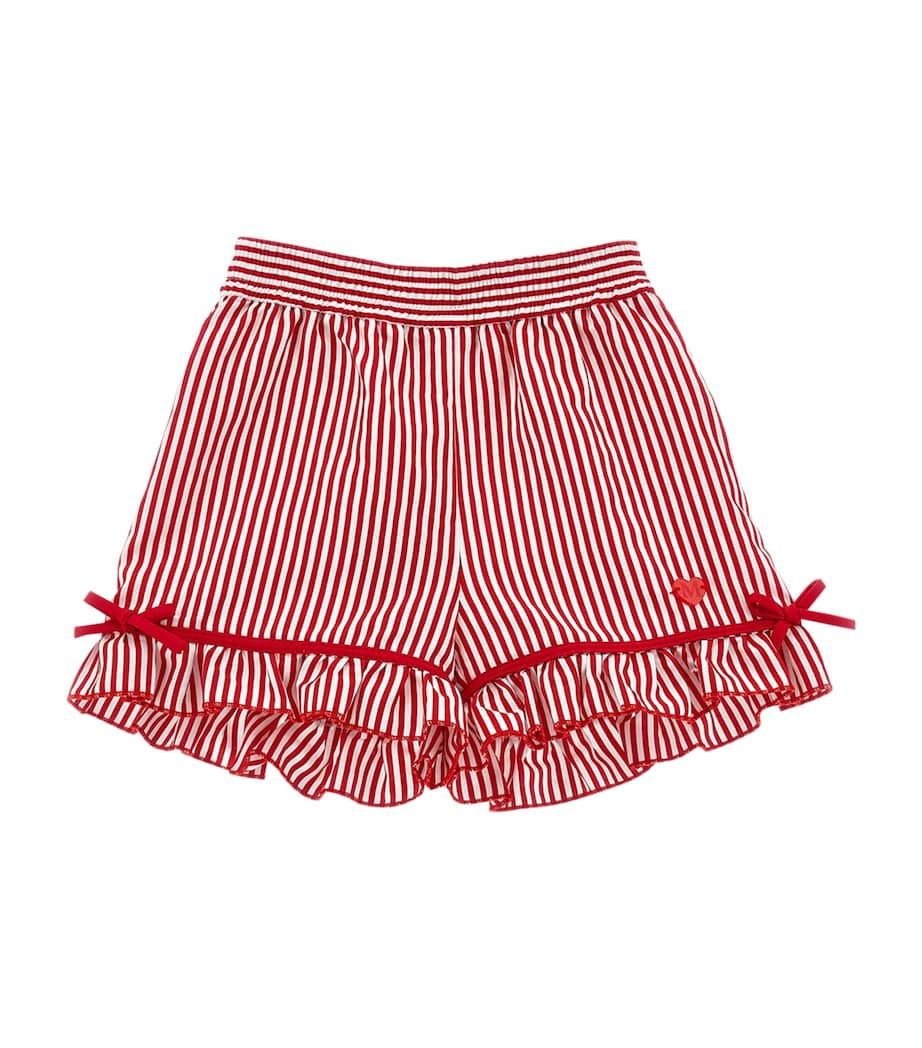 Ruffle-Trim Stripe Shorts (3-36 Months) BIANCO+ROSSO Image 1