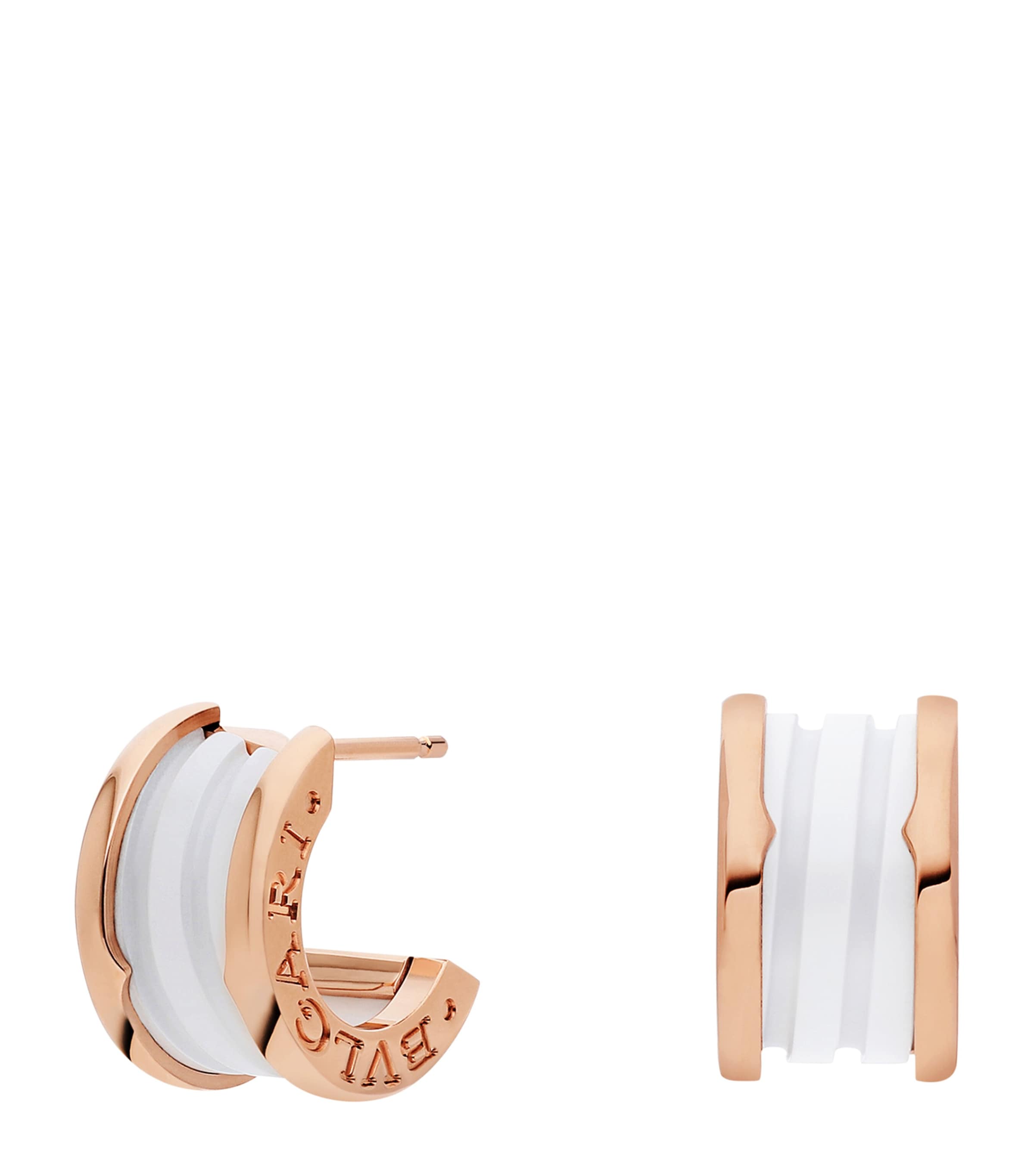 Rose Gold and Ceramic B.zero1 Earrings PINK GOLD Image 2