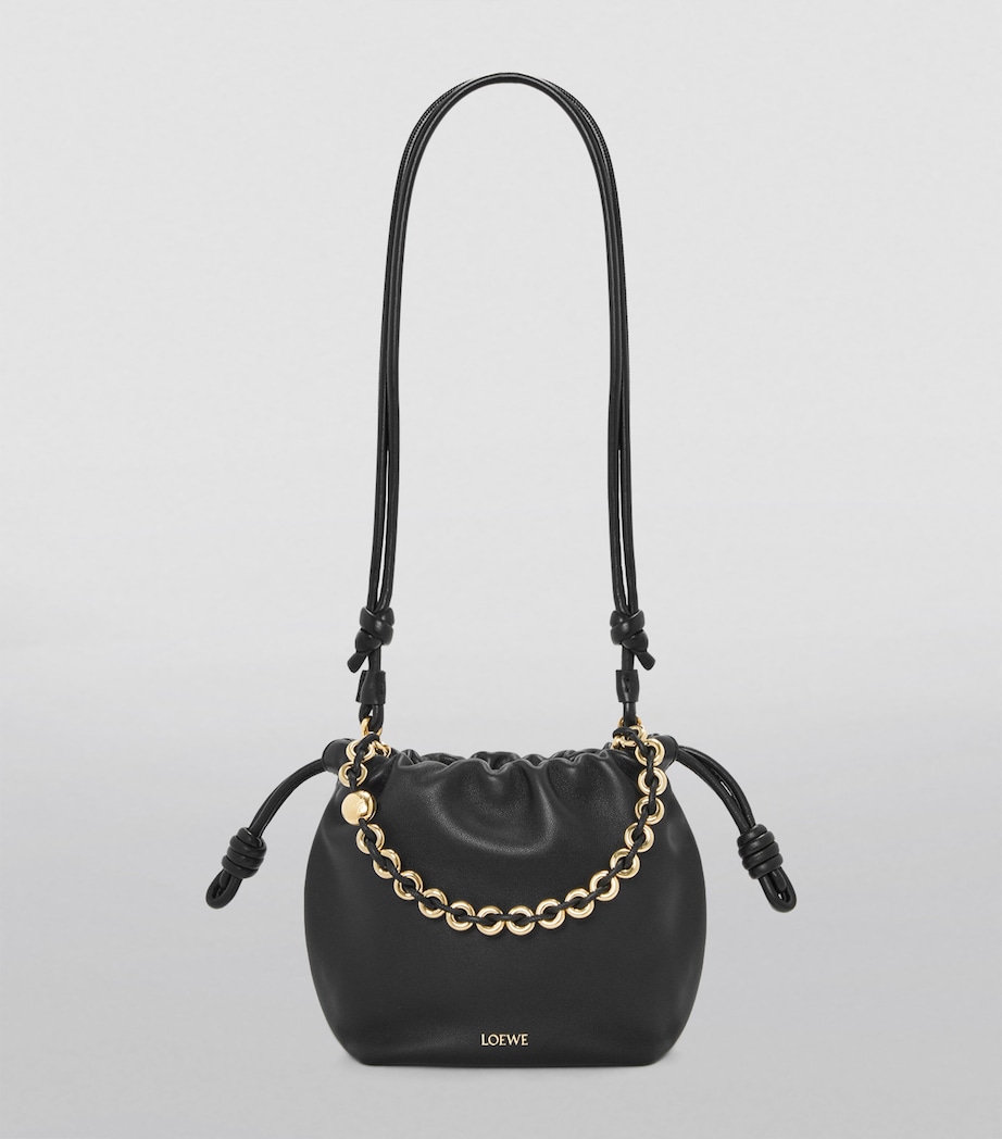 Mini Leather Flamenco Purse BLACK Image 6