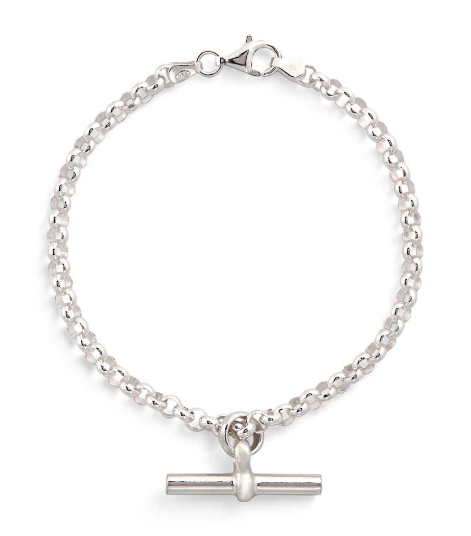 TILLY SVEAAS Sterling Silver T-Bar Belcher Chain Bracelet Silver Image 1