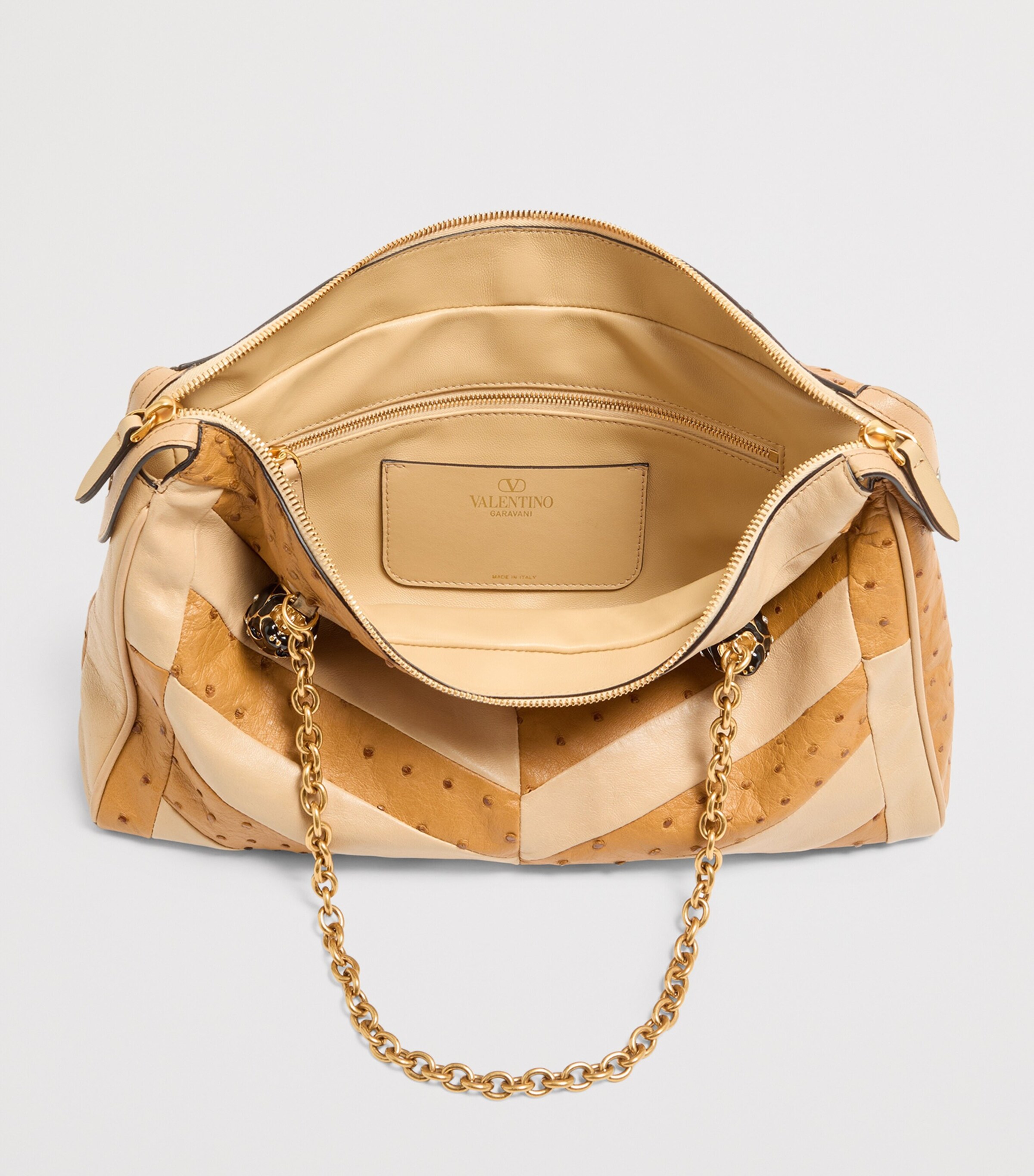 Valentino Garavani Medium Ostrich Leather Panthea Tote Bag Image 5