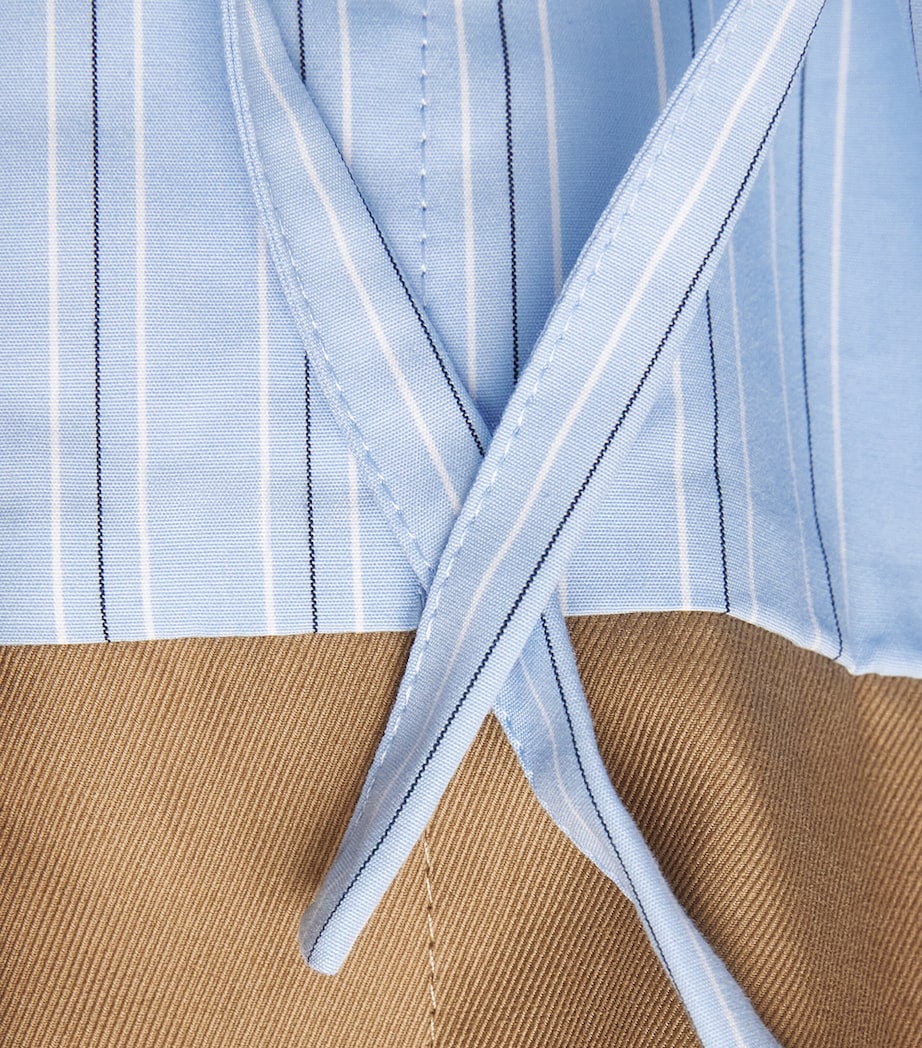 DRIES VAN NOTEN Mens Cotton Panelled Trousers Camel Image 5