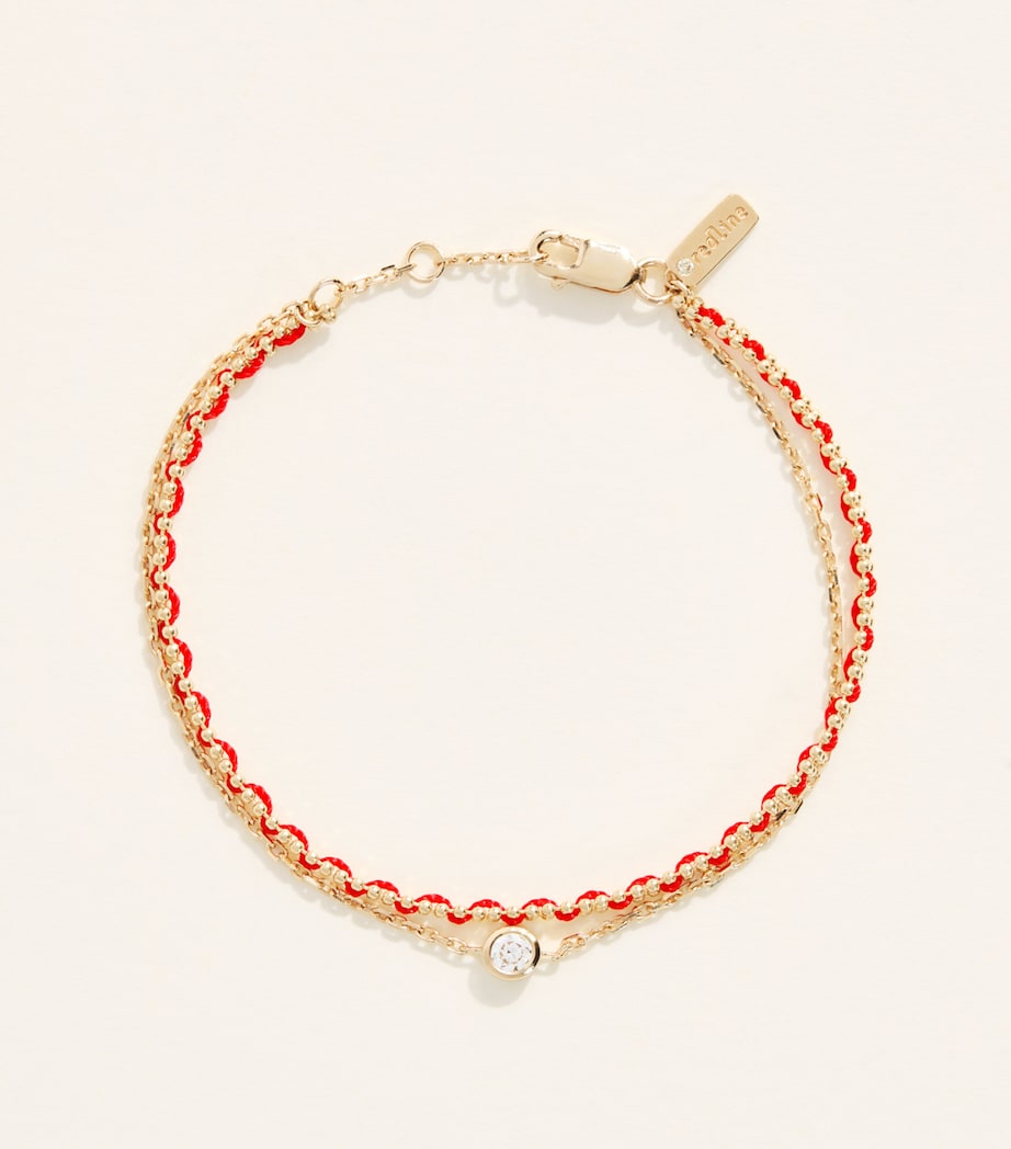 Redline Yellow Gold and Diamond Aurore Celeste Bracelet Red Image 1