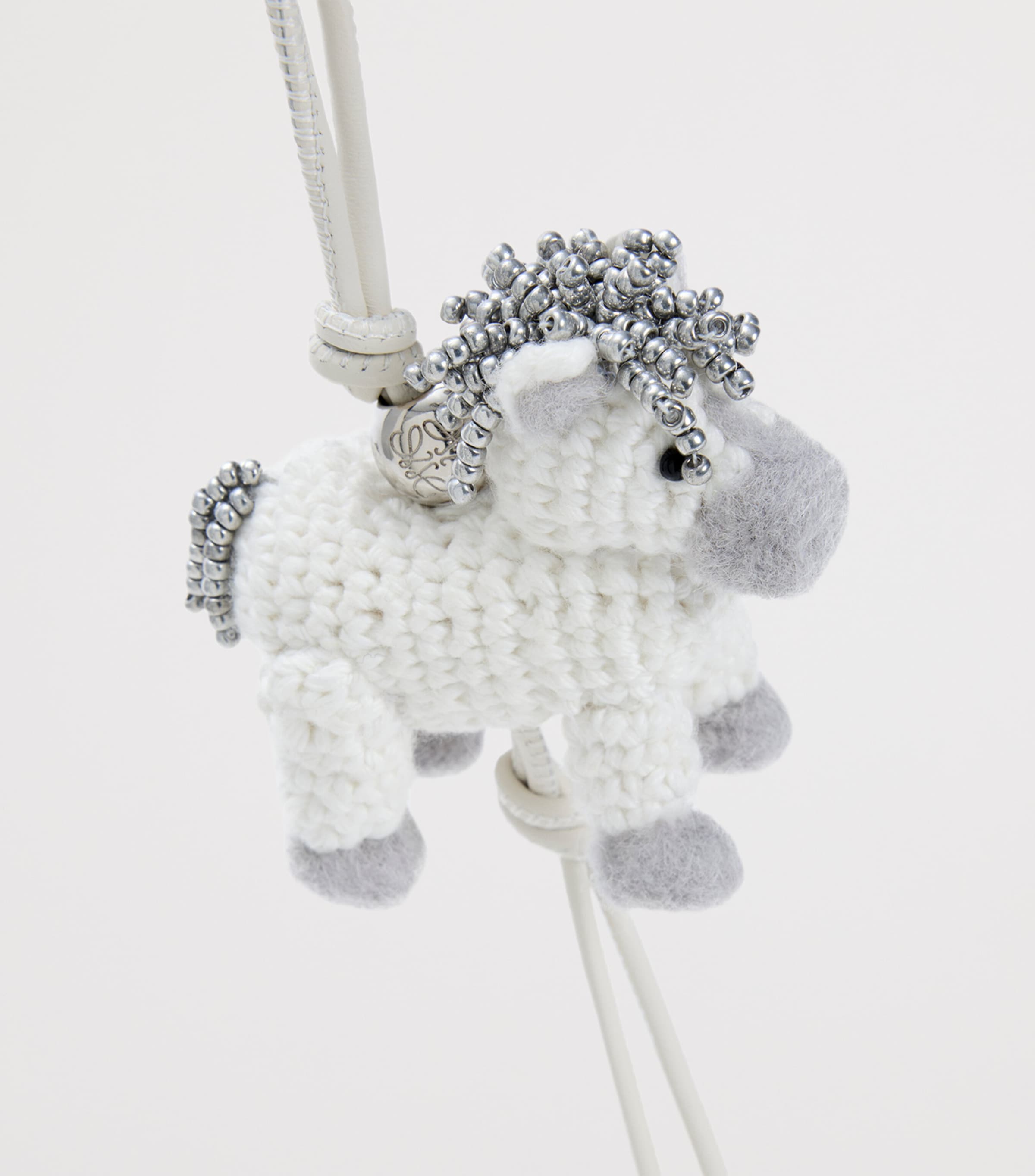 Felt Horse Bag Charm SOFT WHITE Image 2