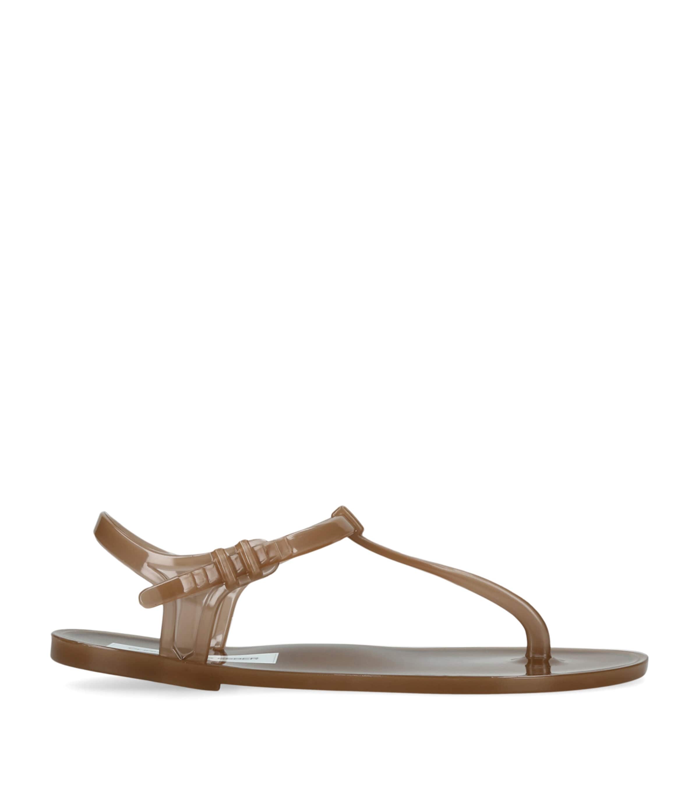 Christopher Esber Billi T-Bar Flat Sandals Taupe Image 1