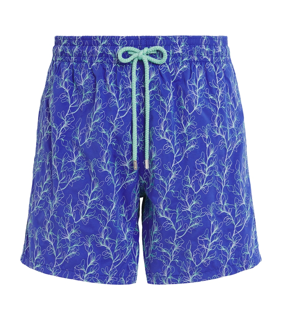 Vilebrequin Mens Embroidered X-Ray Seaweed Swim Shorts Versailles Image 1