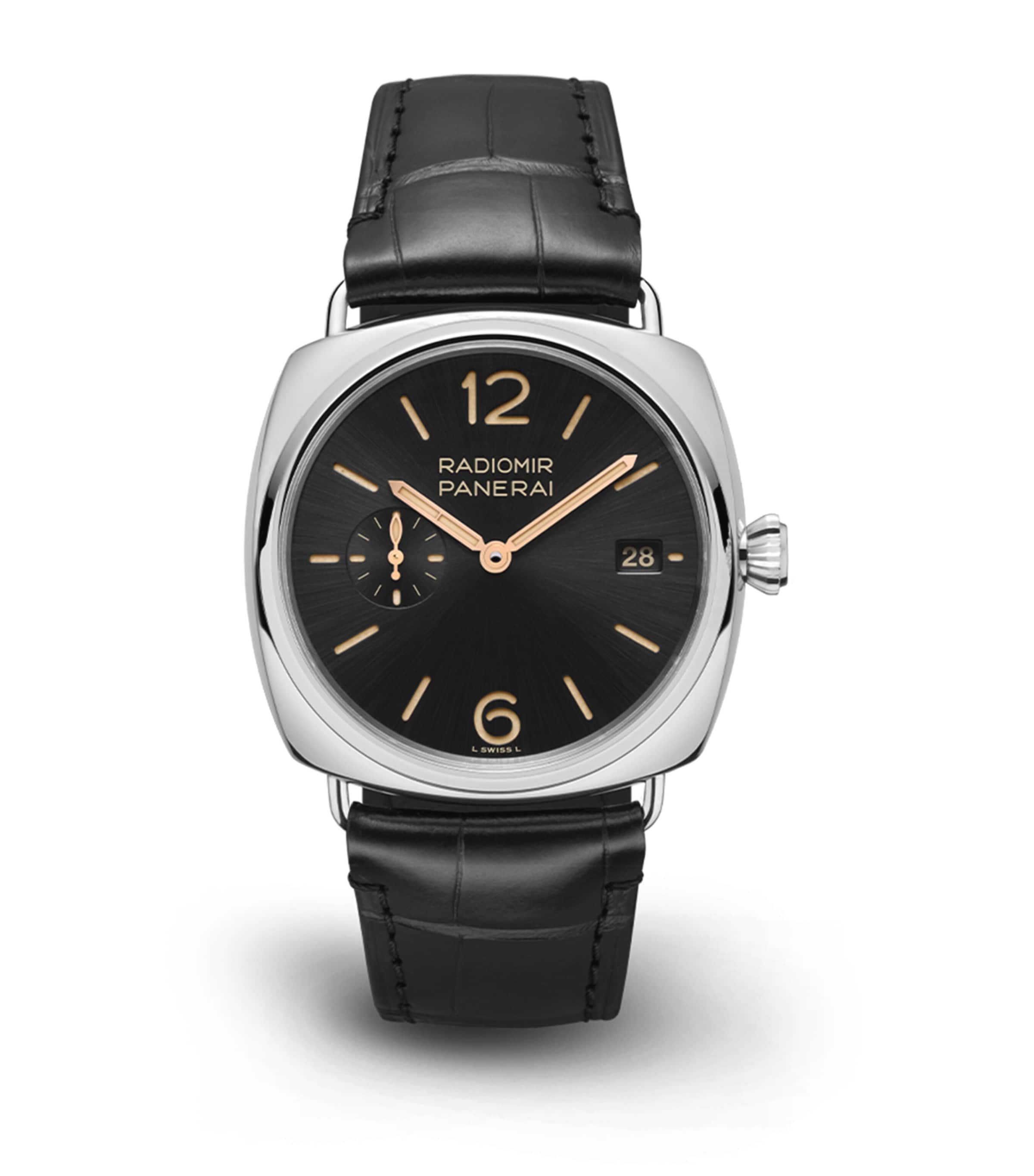 Panerai Stainless Steel Radiomir Quaranta Watch 40mm Black