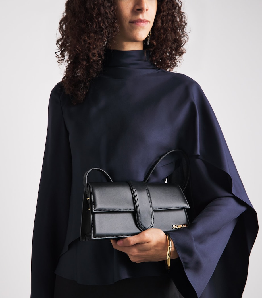 Jacquemus Leather Le Grand Bambino Top-Handle Bag Black Image 2