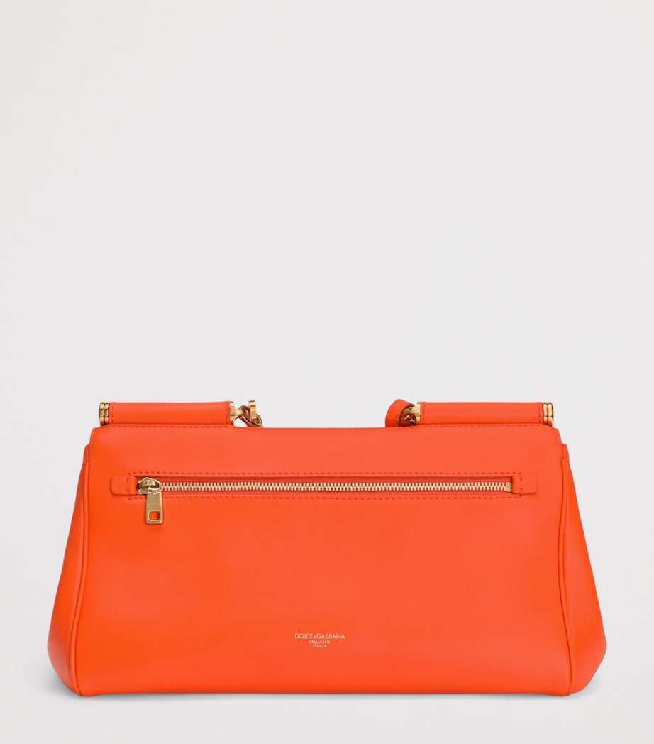 Dolce&Gabbana Leather My Sicily Top-Handle Bag Orange Image 4