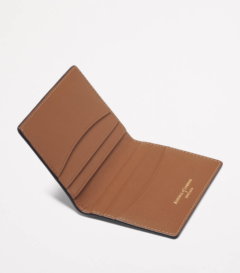 Woven Leather Card Case TAN Image 3