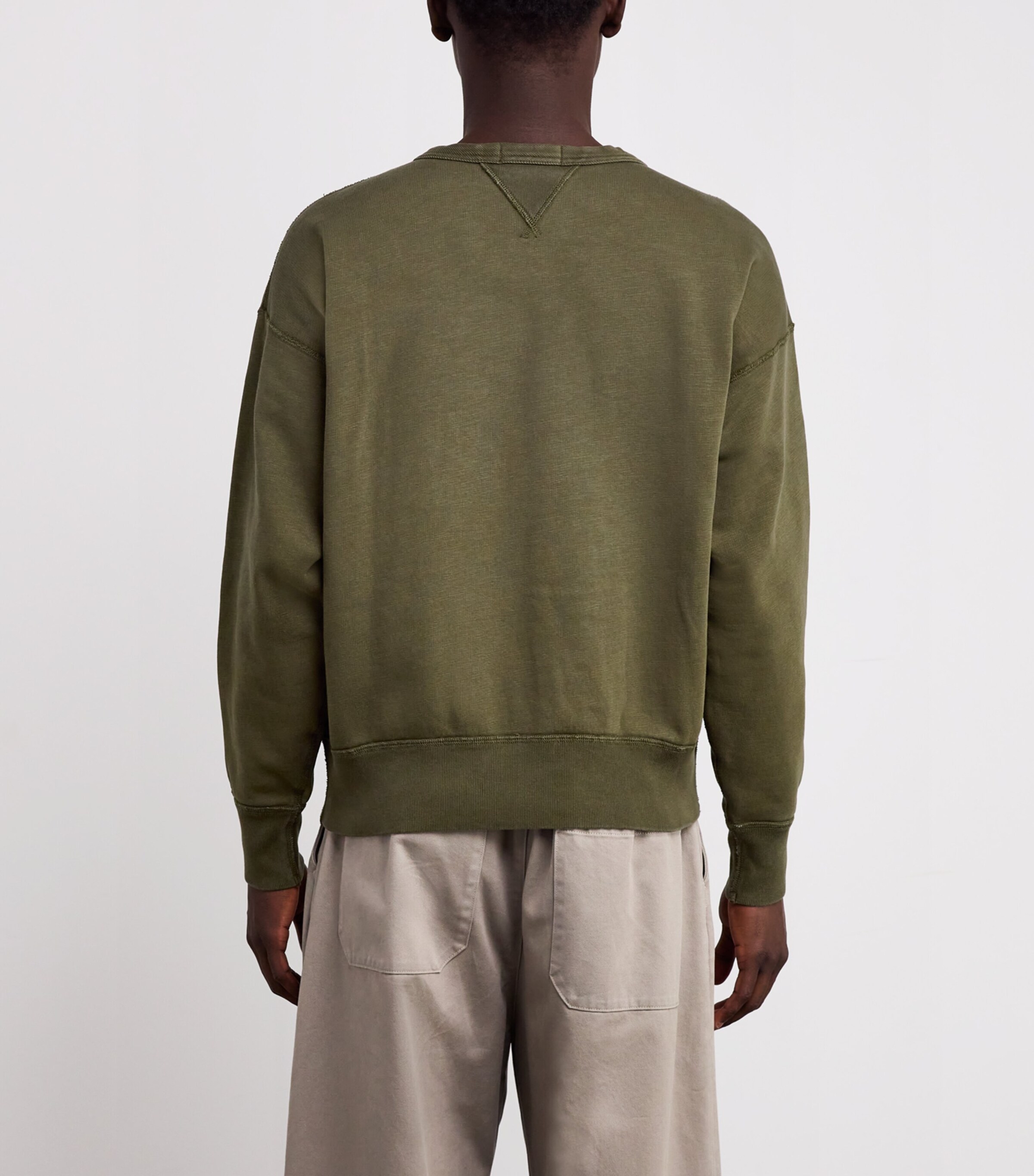 Cotton-Blend Forestry Graphic Sweatshirt DARK GREEN Image 4