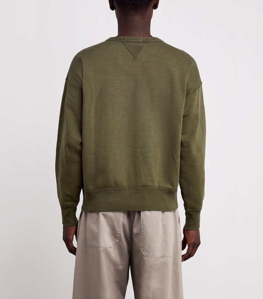 Cotton-Blend Forestry Graphic Sweatshirt DARK GREEN Image 4