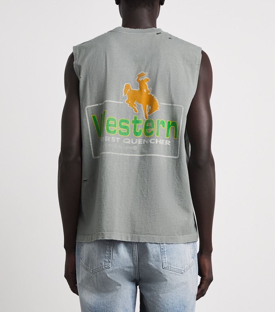 Cherry Los Angeles Mens Cotton Thirst Quencher Running Shirt Smoke Image 5