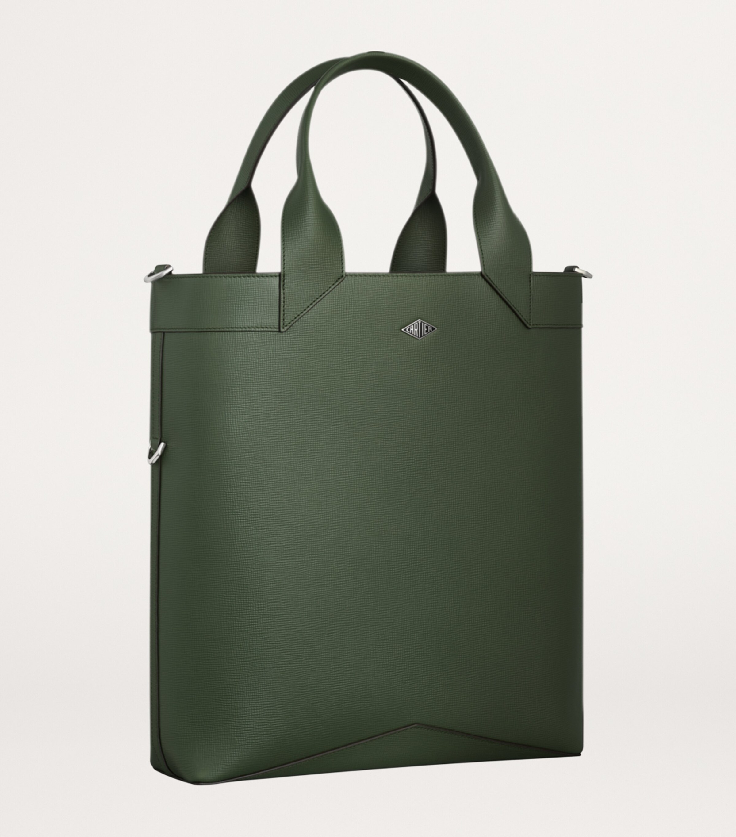 Cartier Small Leather Losange Tote Bag Khaki Image 3