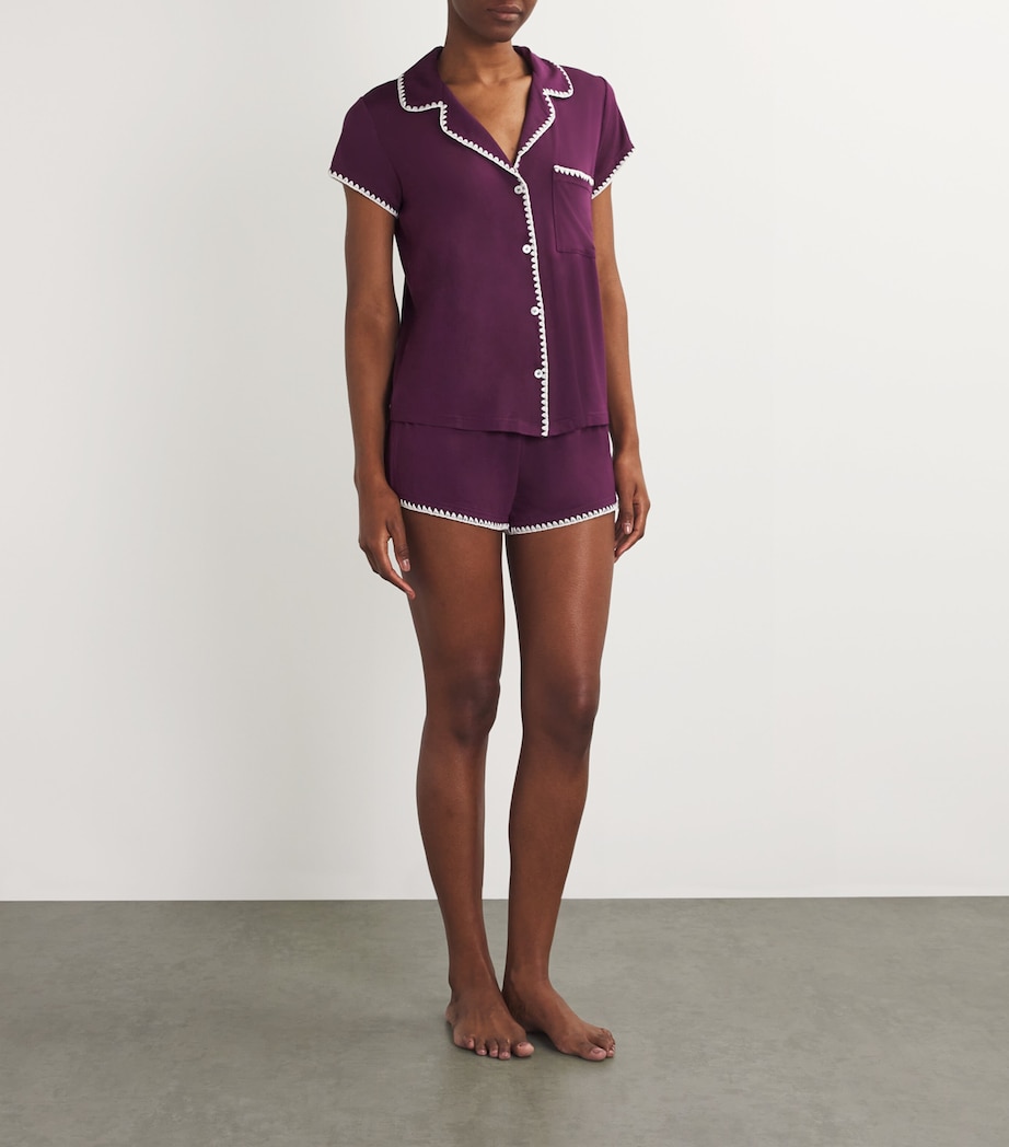 Frida Short Pyjama Set PLUM/IVORY PL/IV Image 2