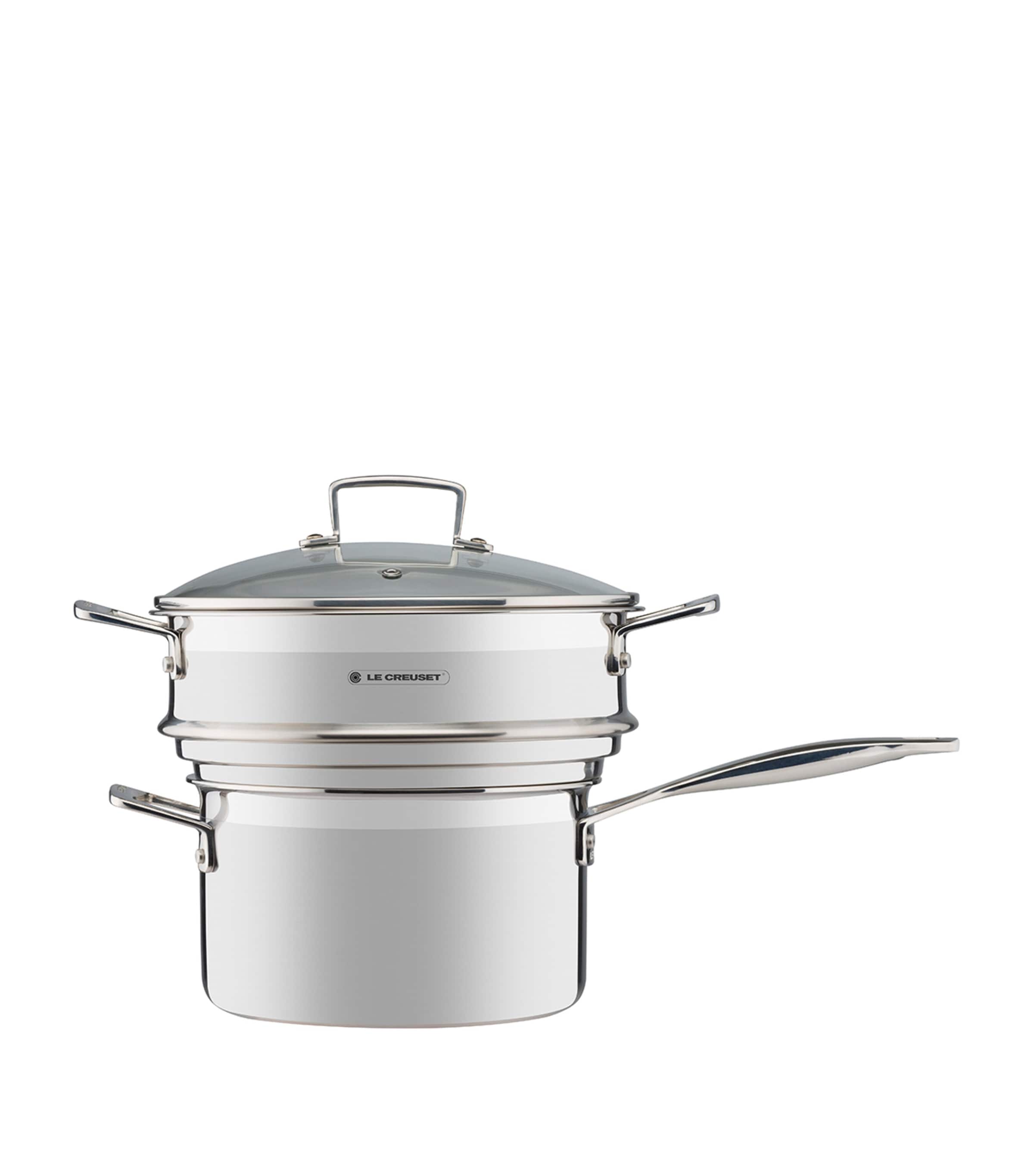 3-Ply Stainless Steel Sauté Multi-Steamer with Glass Lid (24cm) STAINLESS STEEL Image 6