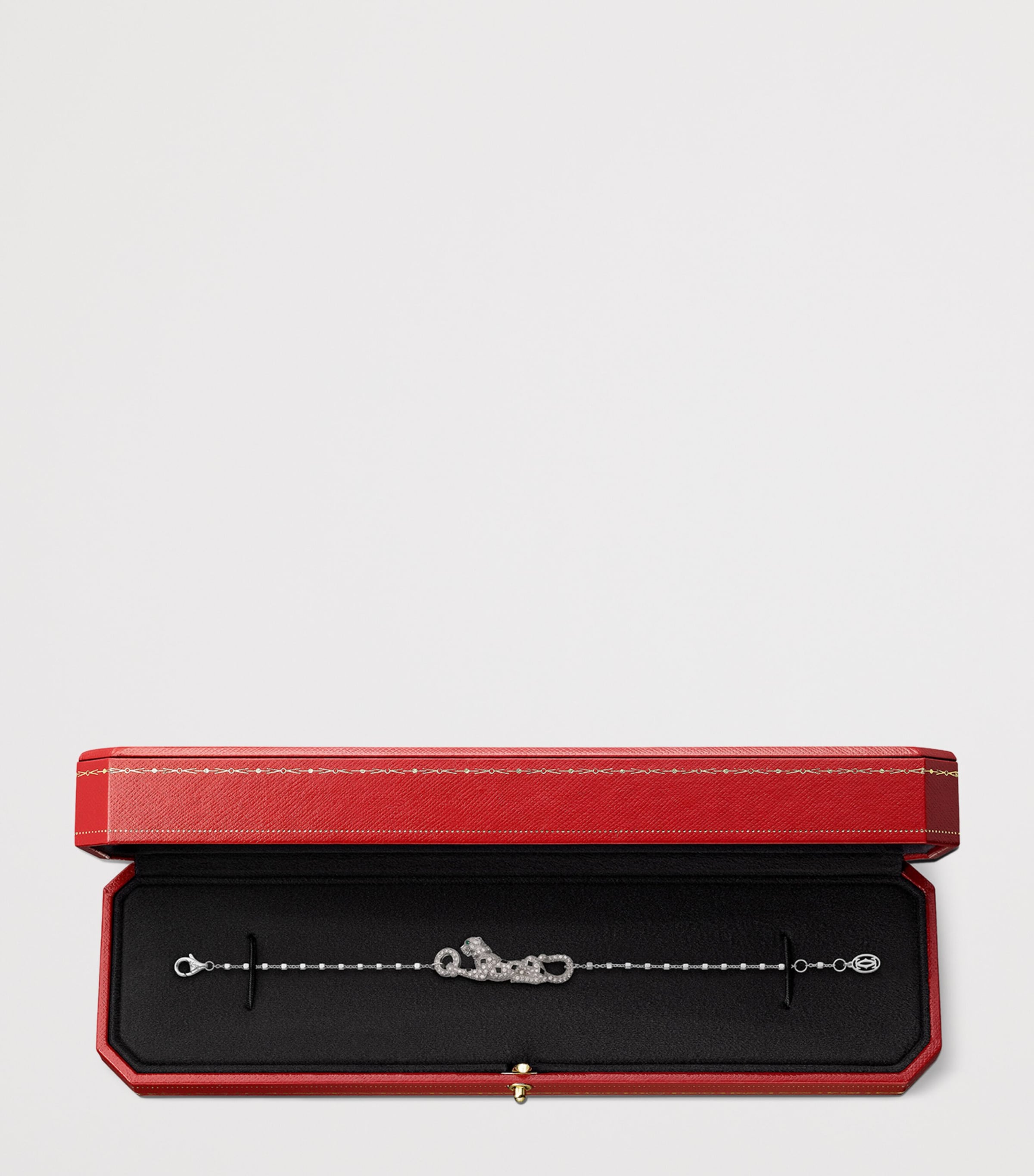 Cartier White Gold, Diamond and Emerald Panthère de Cartier Bracelet White Gold Image 5