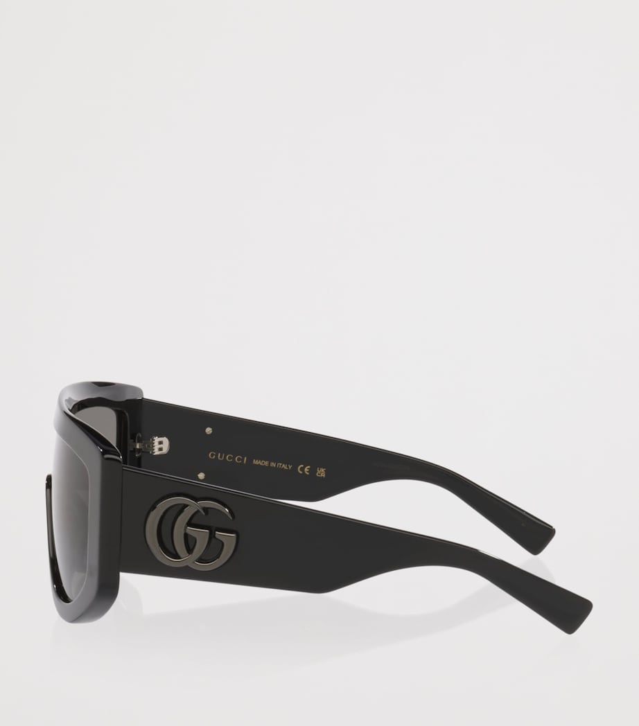 Gucci Irregular Sunglasses Black Image 3