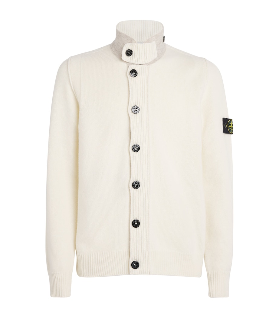 Wool-Blend Zip-Up Cardigan V0093 Image 1