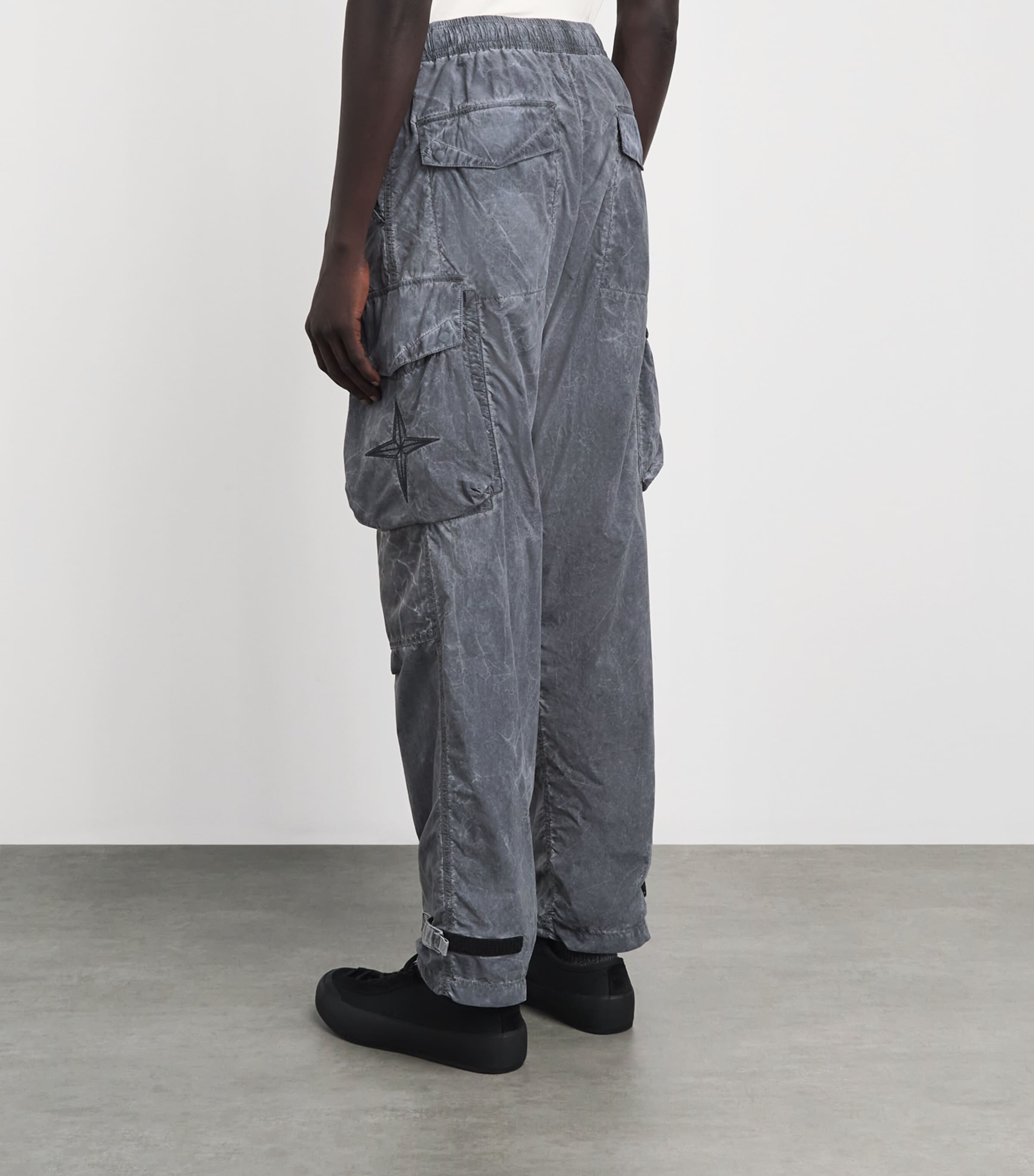 Stone Island Mens Coated Cargo Trousers Image 5