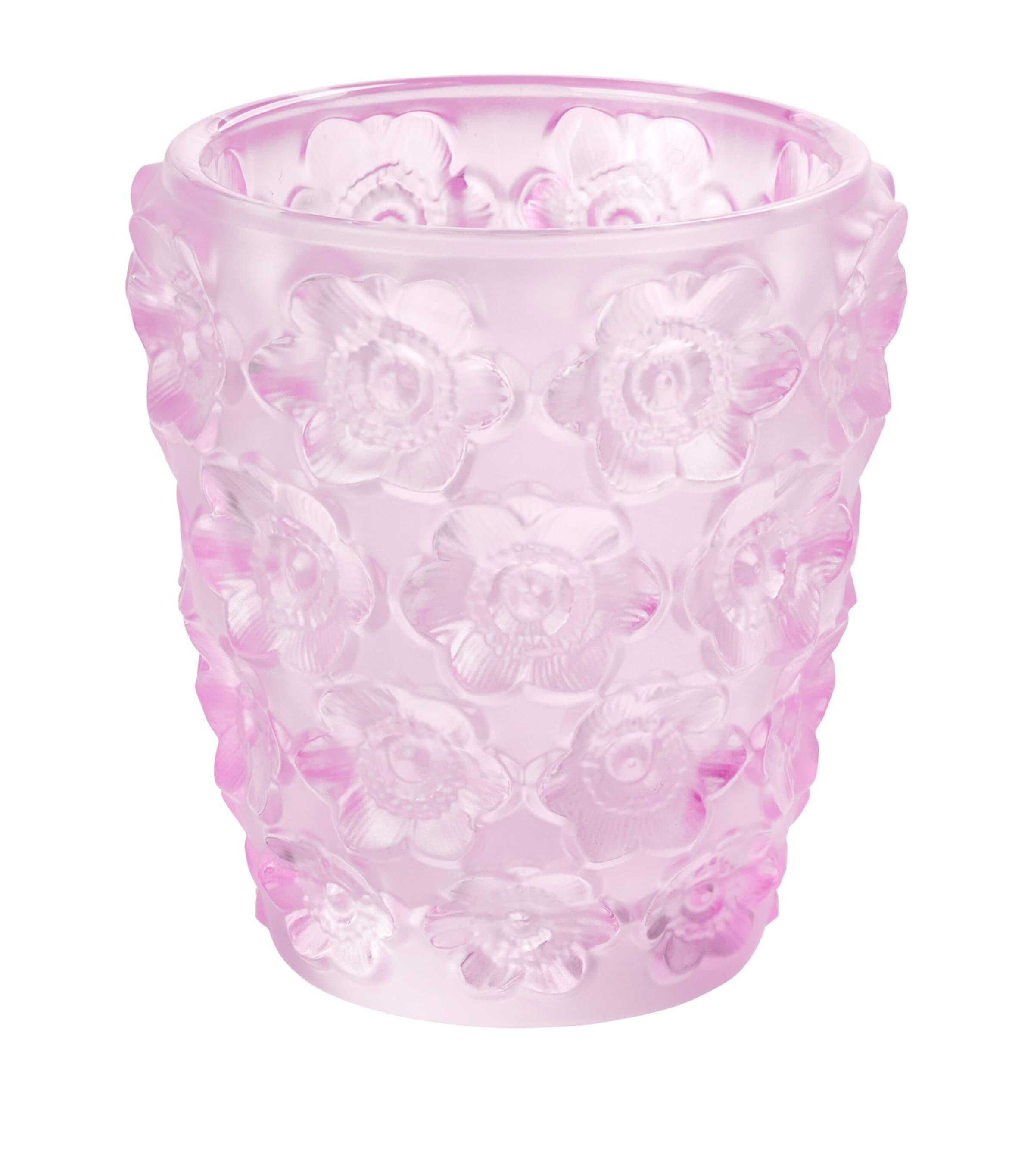 Shop Lalique Rose Nebula Anemones Votive In Pink