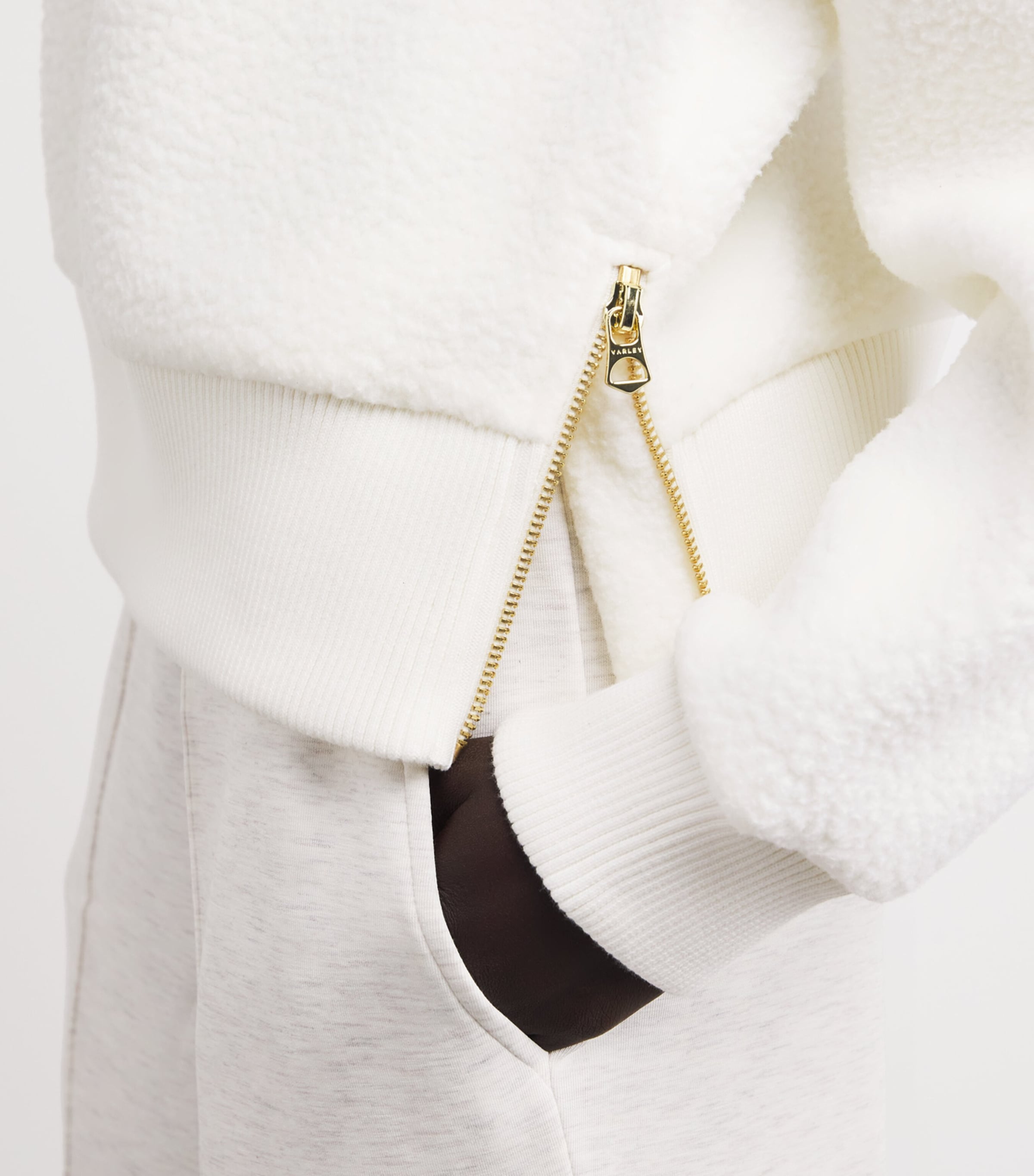 Fleece Mumford Half-Zip Sweatshirt CREAM Image 6