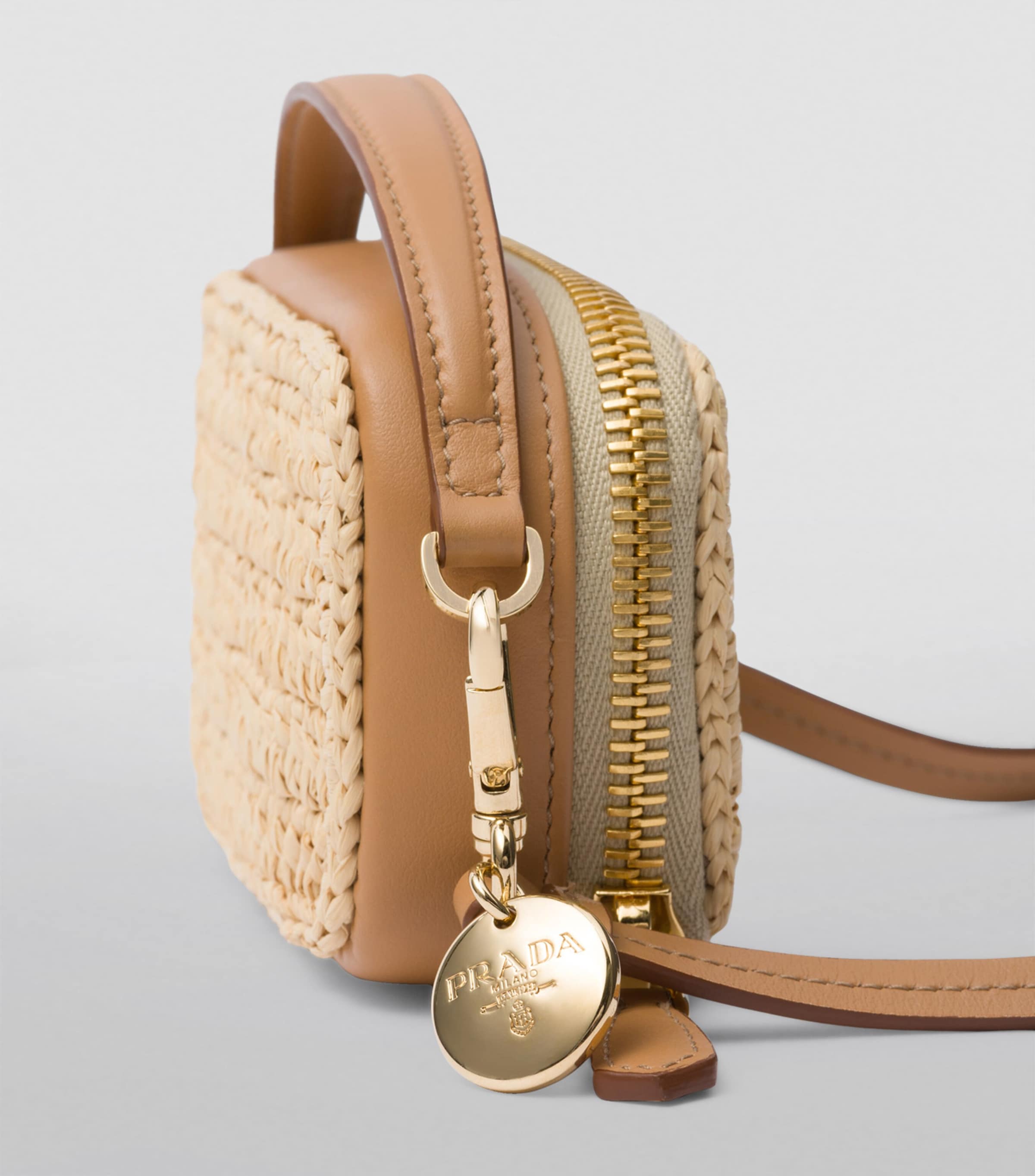 Leather Woven Mini Pouch F0018 Image 3