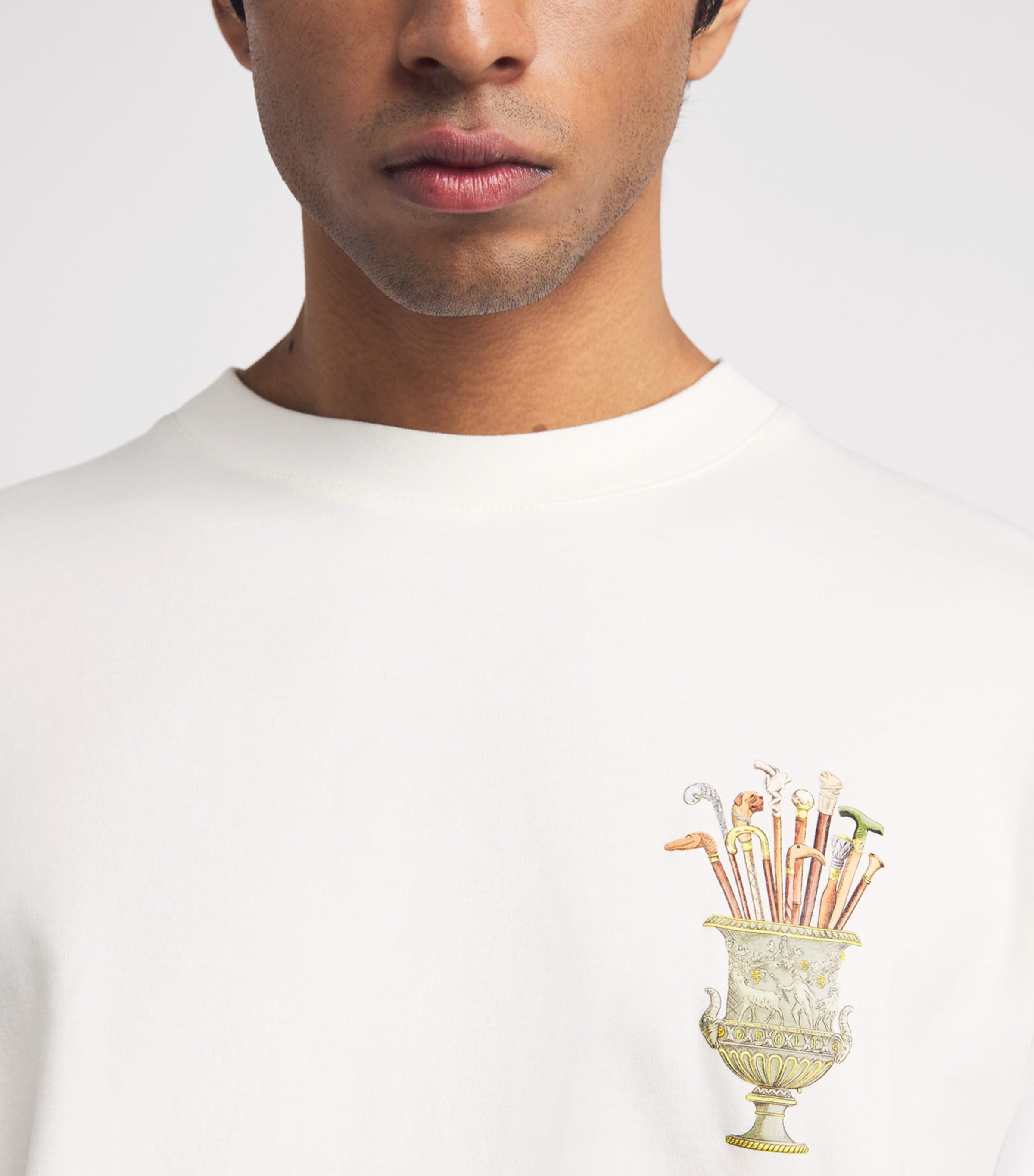 Drôle De Monsieur Mens Cotton Cannes T-Shirt Off White Image 3
