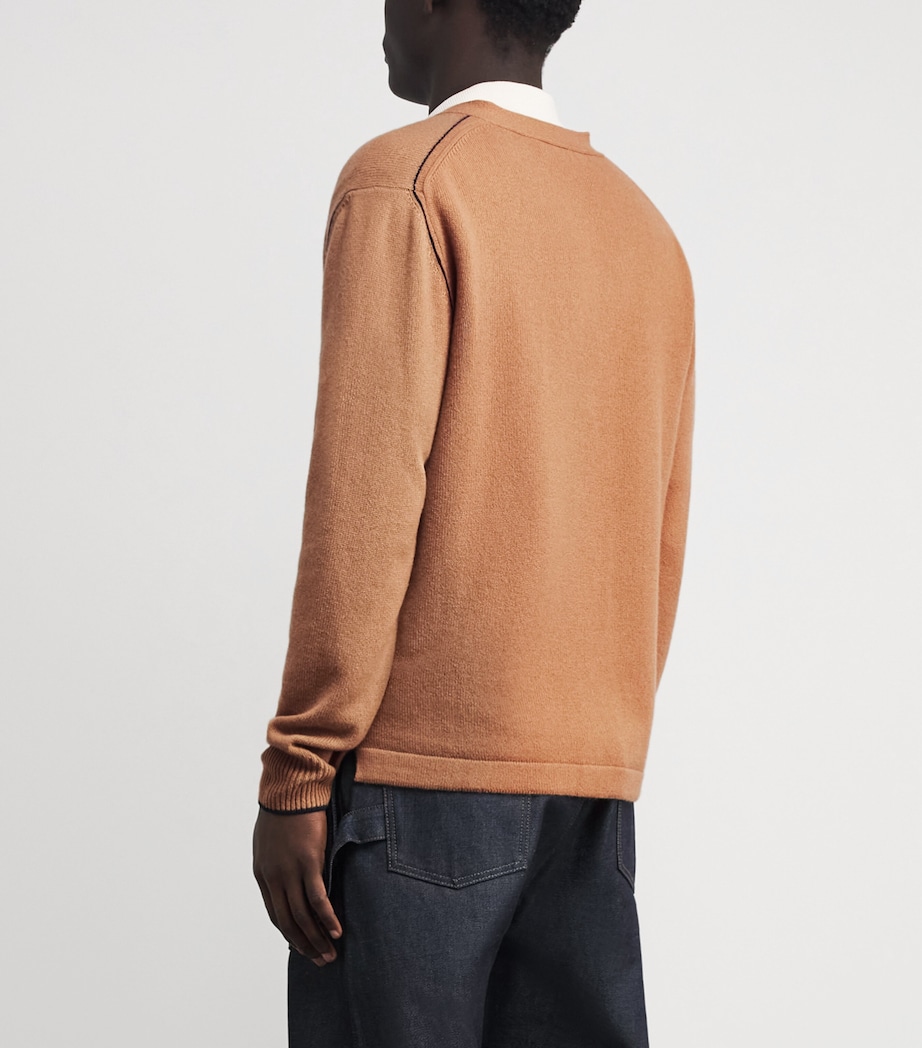 Wool-Cashmere Alex Cardigan C407 CAMEL Image 4