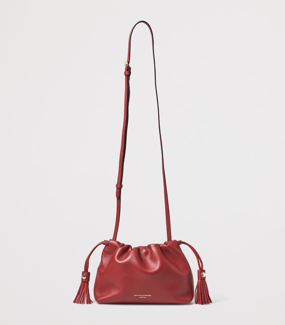 Aspinal Of London Large Leather Soho East West Cross-Body Pouch Ruby Image 2