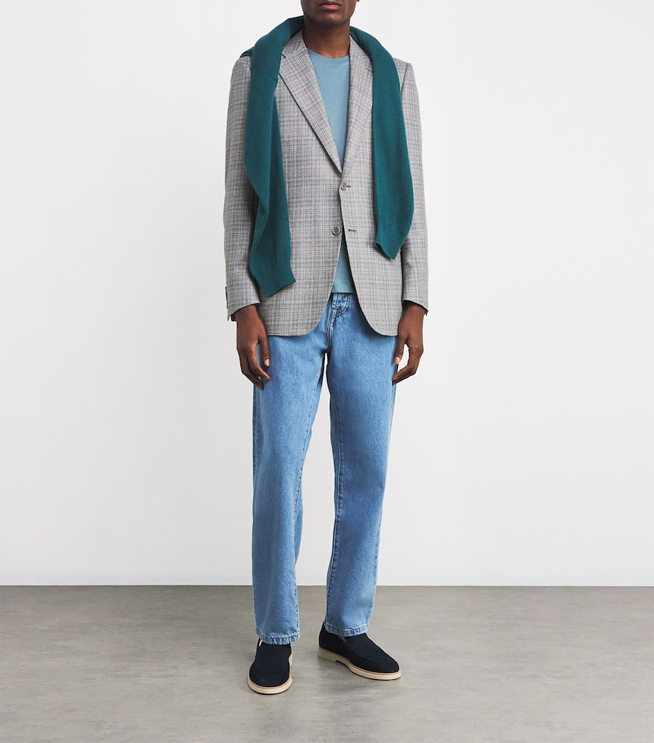 Silk-Wool Check Blazer 119 Image 2