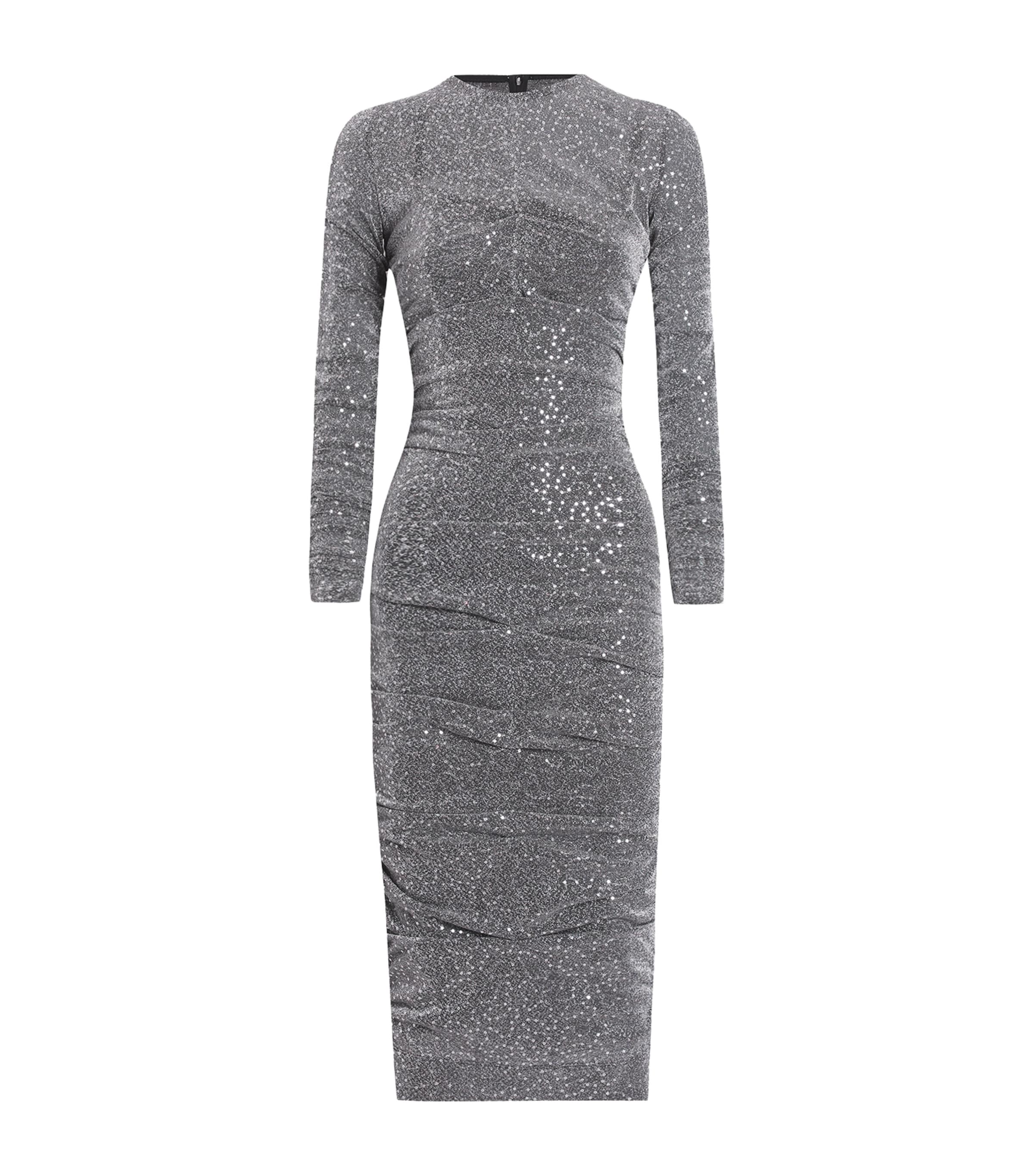Dolce & Gabbana Sequined Draped Calf-length Dress