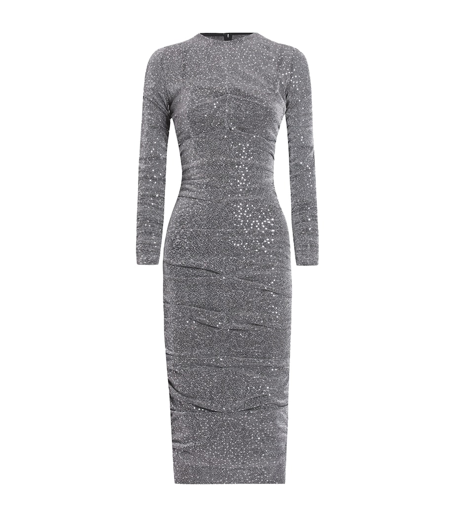 Sequinned Midi Dress S0998-SILVER Image 1