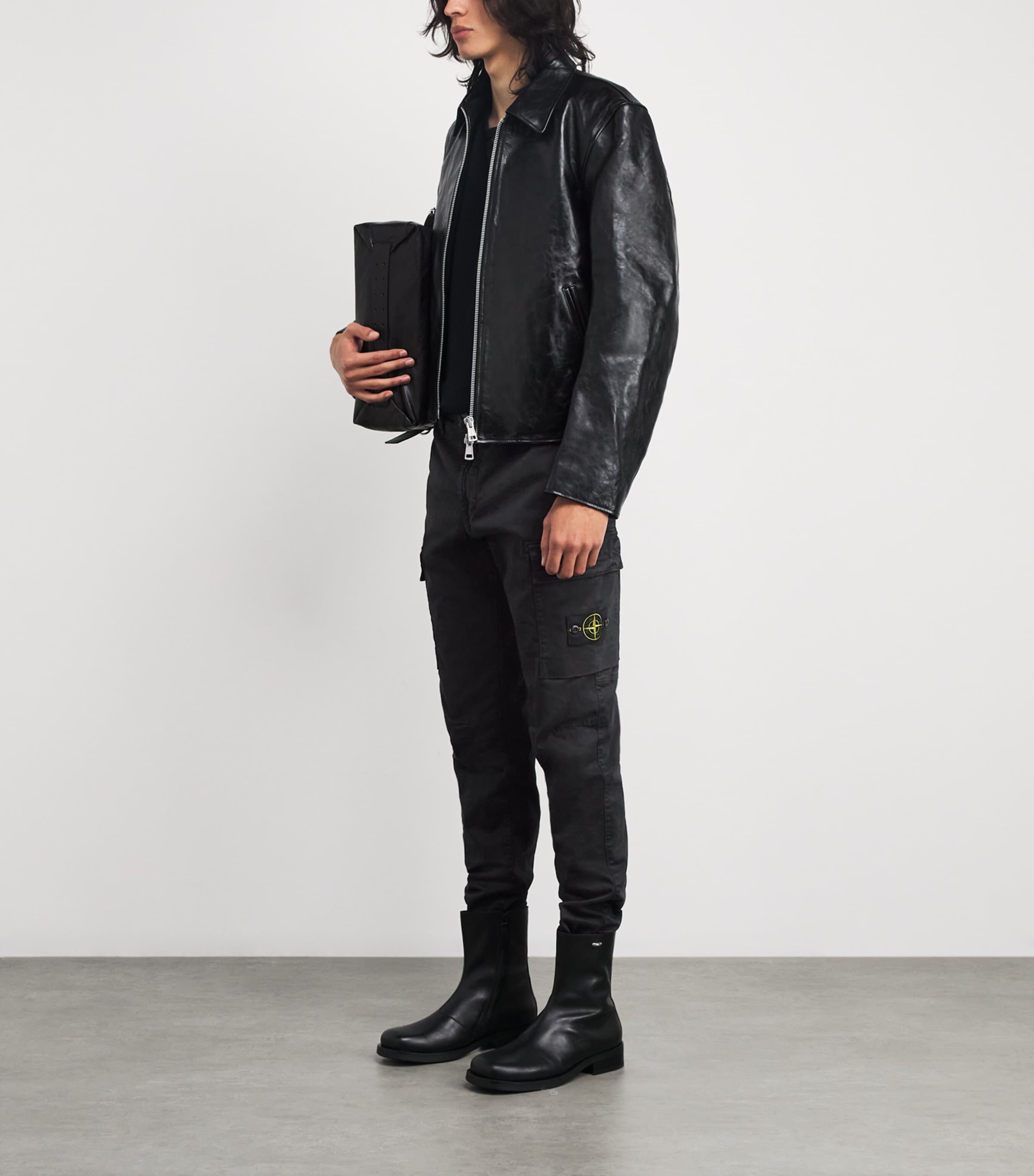 Stretch-Cotton Cargo Trousers V0129 Image 2