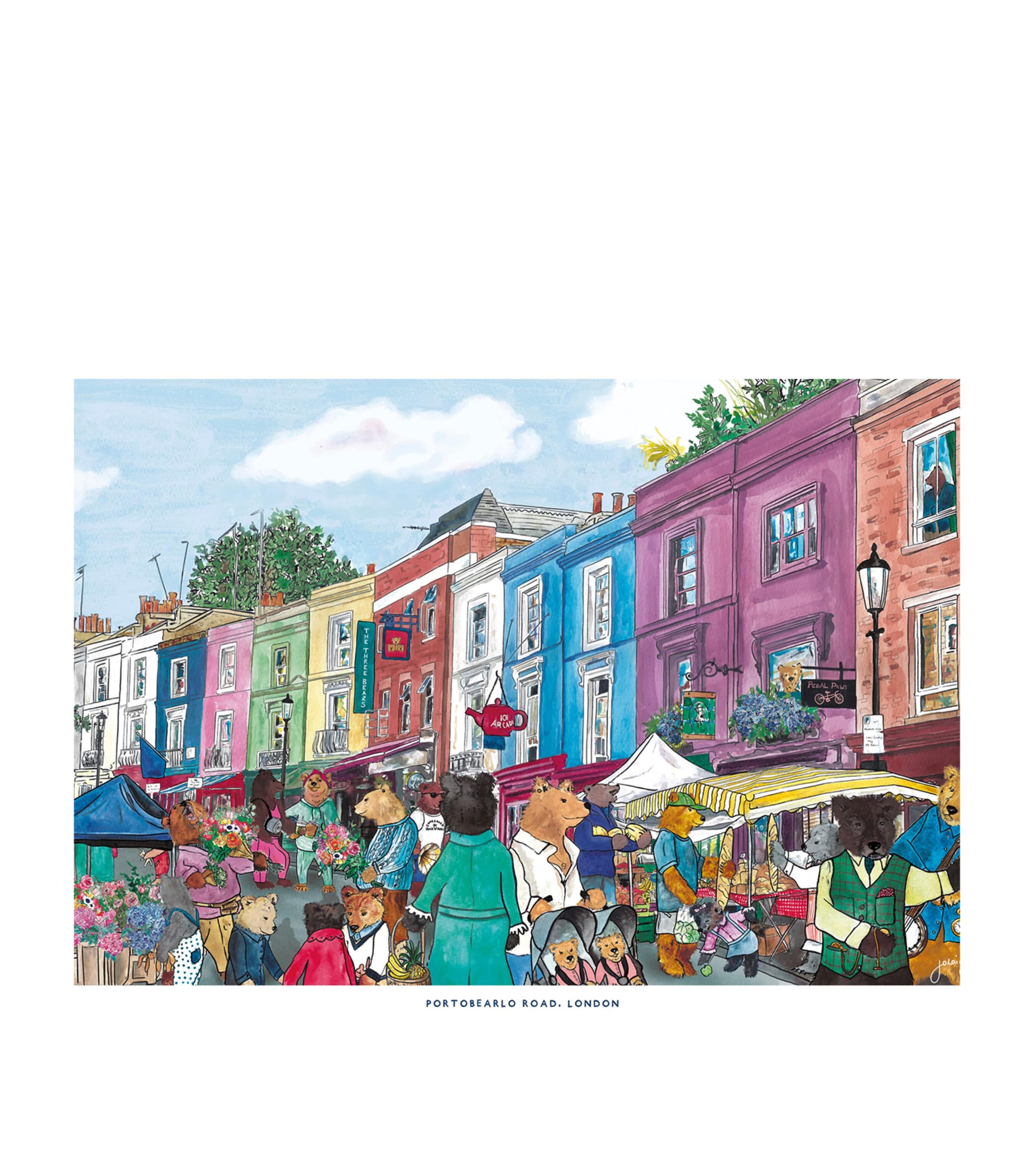 Portobearlo Road Print (42cm x 59cm) MULTI Image 1