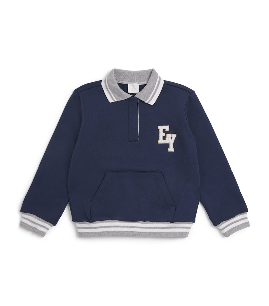 Cotton Varsity Logo Sweater (2-16 Years) 625BLUE Image 1
