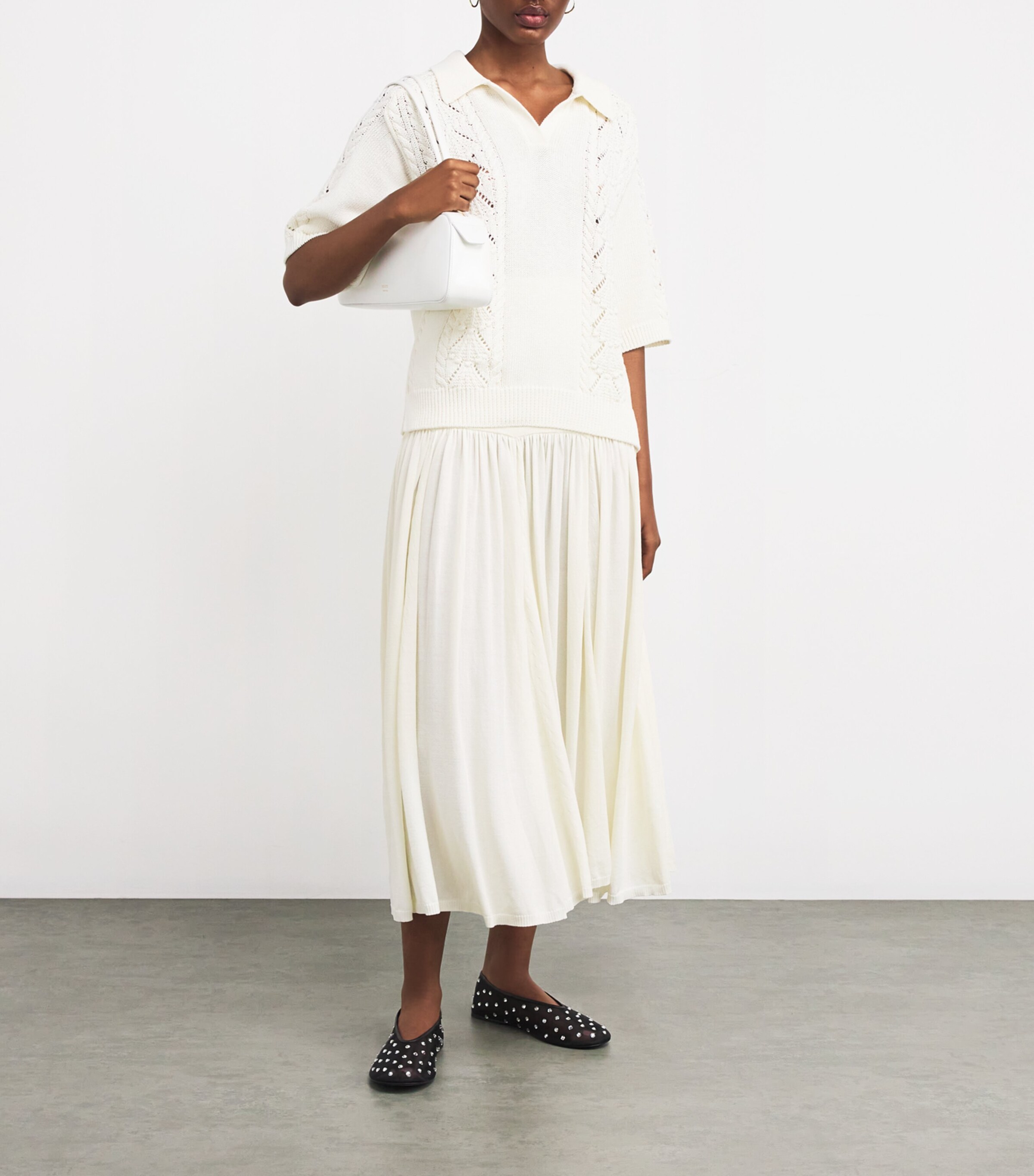 Loulou de Saison Ivory Knitted Romy Maxi Skirt | Harrods LB Loulou de Saison Ivory Knitted Romy Maxi Skirt | Harrods LB