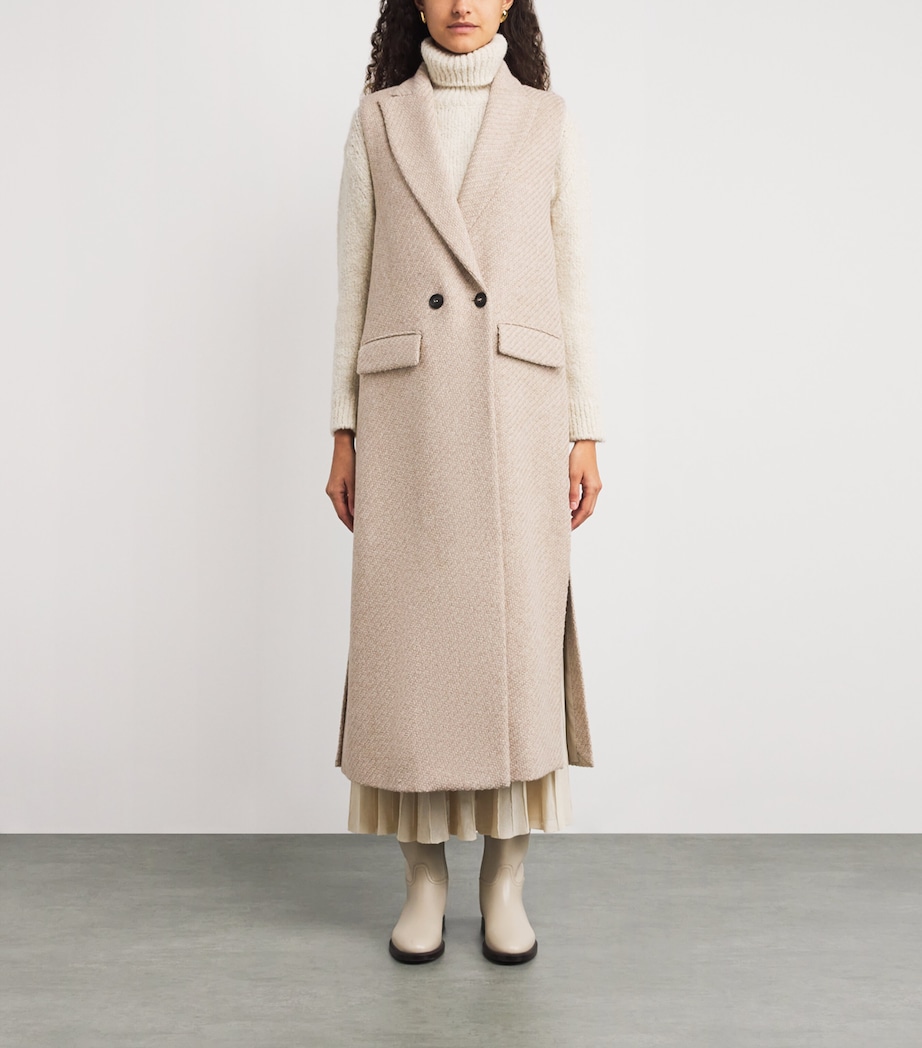 Sleeveless Woven Coat SABBIA Image 3