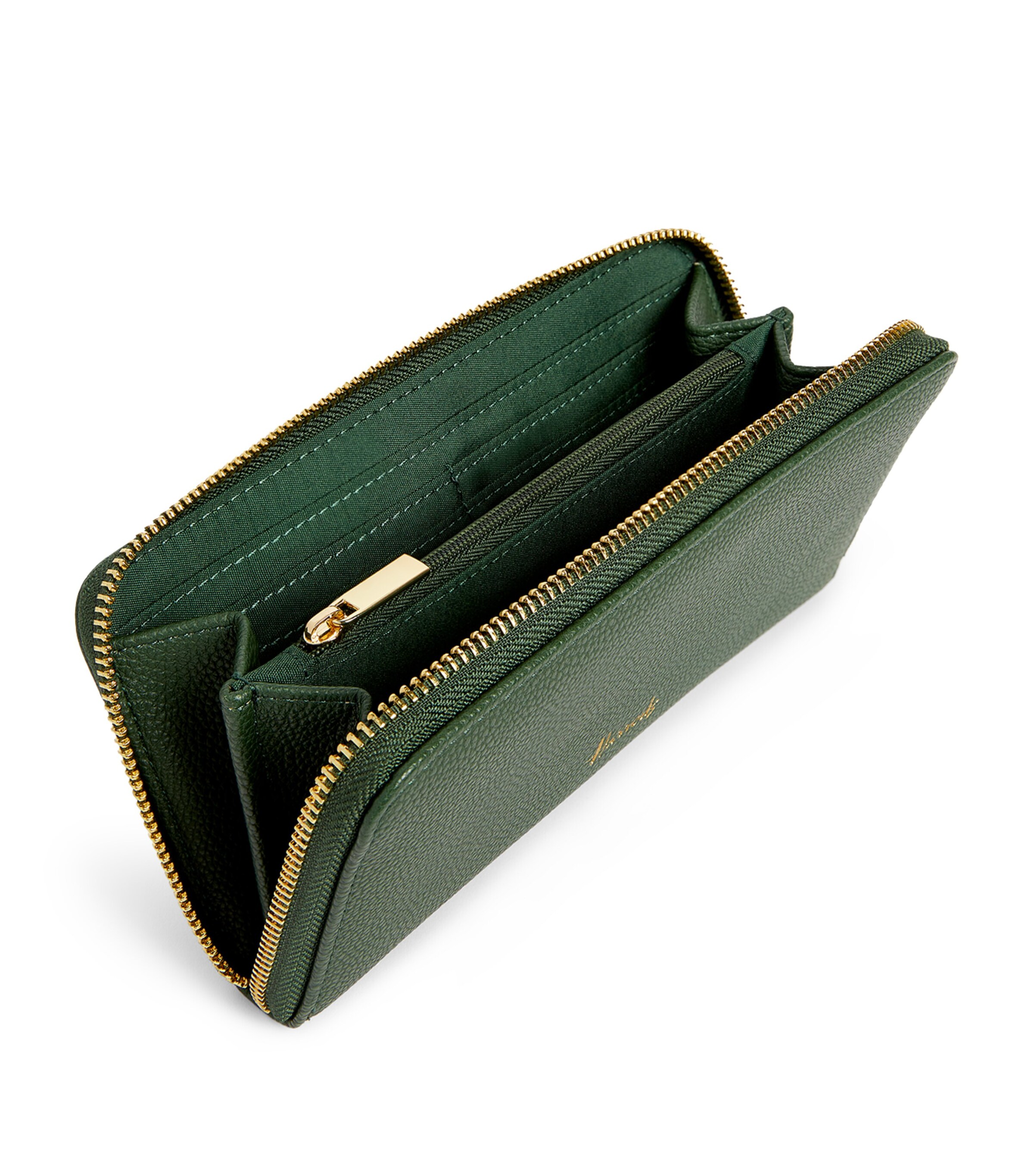 Harrods Oxford Zip-Around Wallet Green Image 2