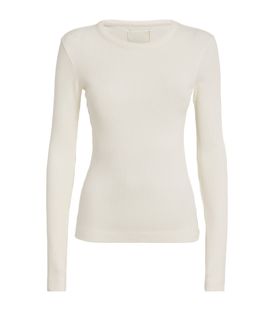 Ribbed Bina Crewneck Top PASHMINA (OFF WHITE) Image 1