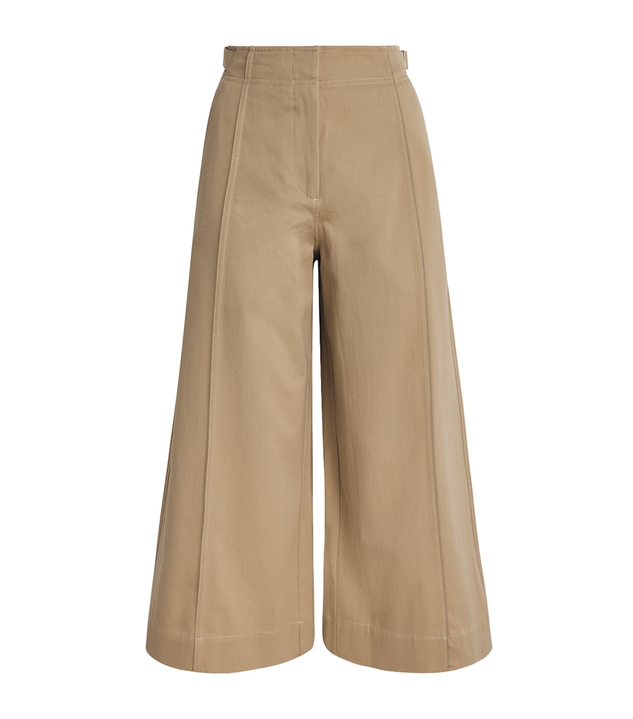 Ulla Johnson Womens Cotton Sascha Cropped Trousers Sahara Image 1