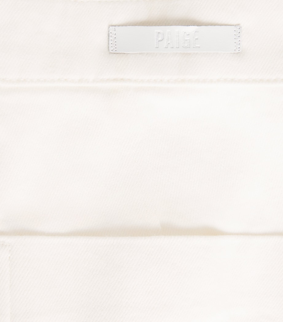PAIGE Womens Stevie Bootcut Jeans Tonal Ecru Image 6