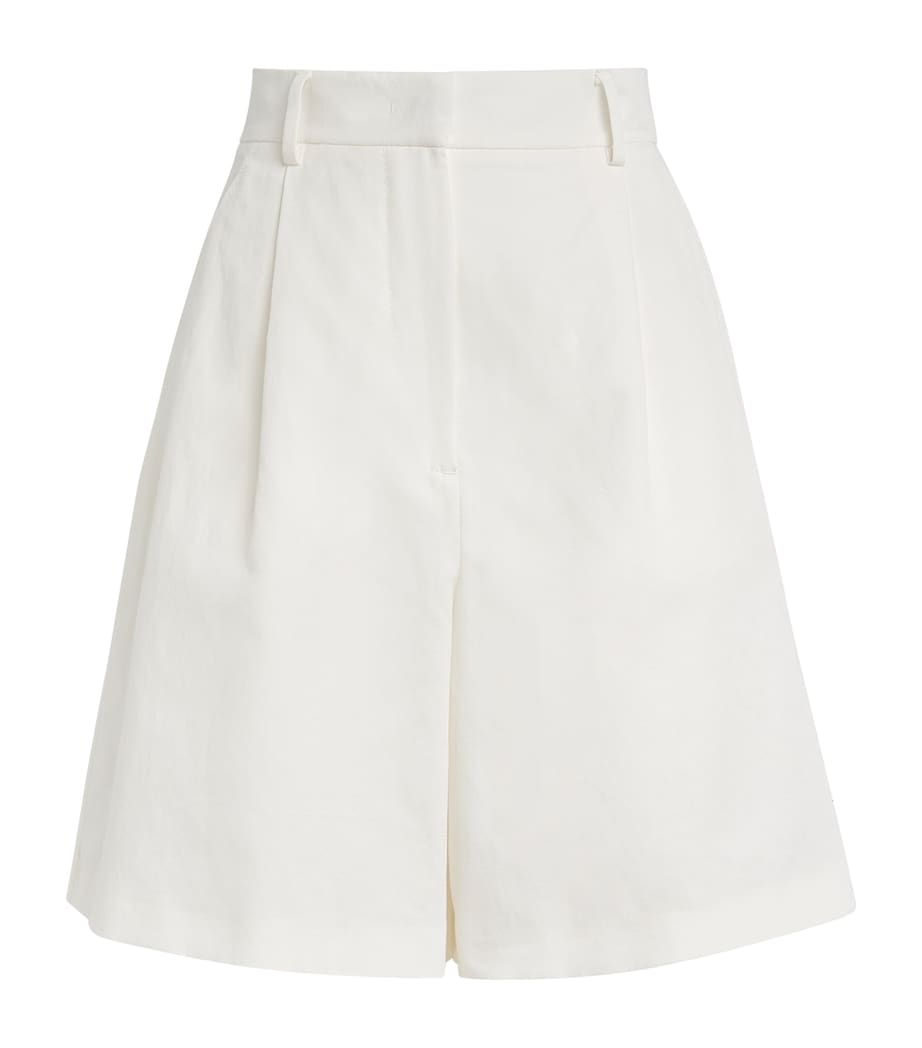 Cotton-Linen Shorts WHITE Image 1